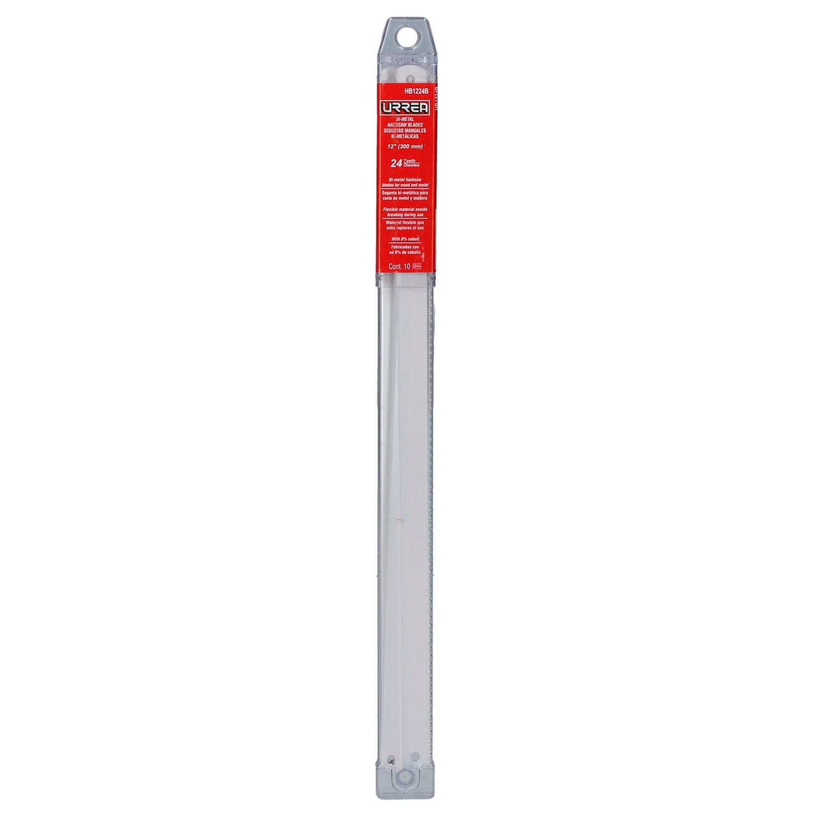 Segueta bimetálica de 12", 24 DPP, 10 piezas Urrea - Imagen 2