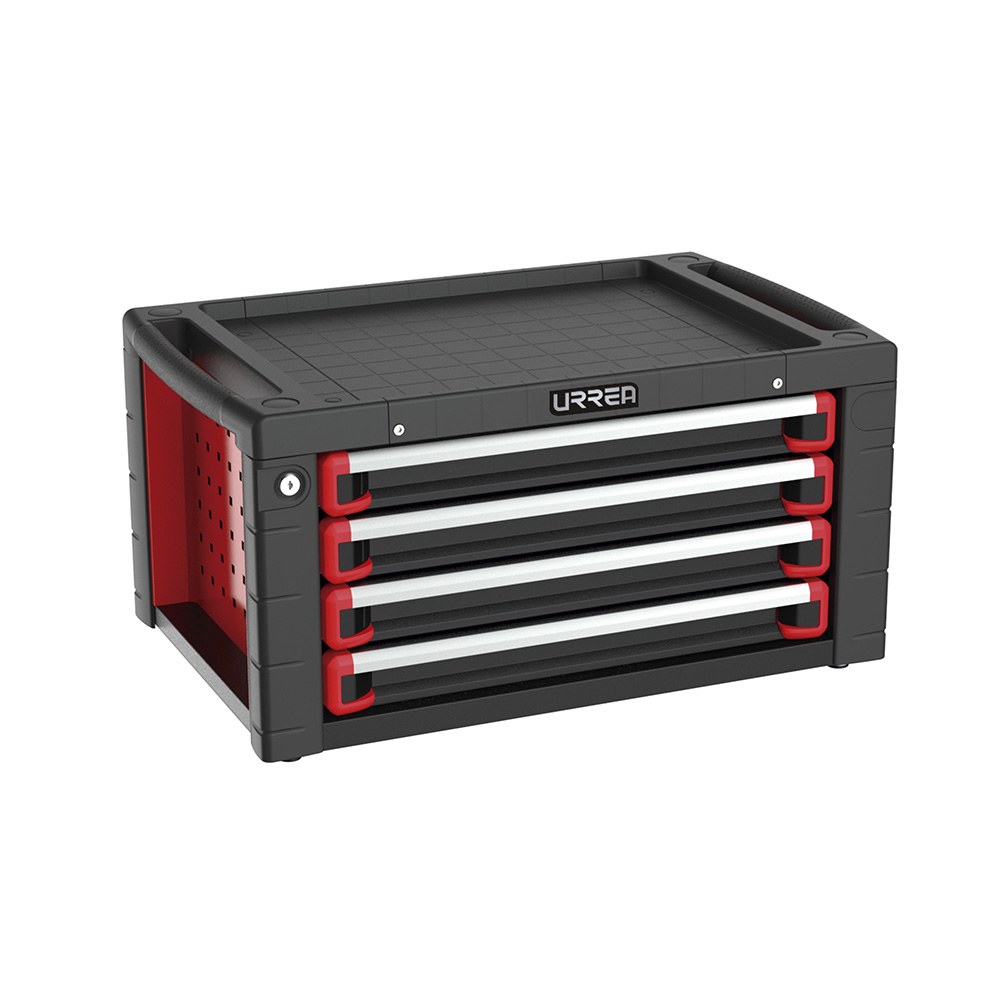 Gabinete superior 4 gavetas color rojo y negro serie HD 28" Urrea