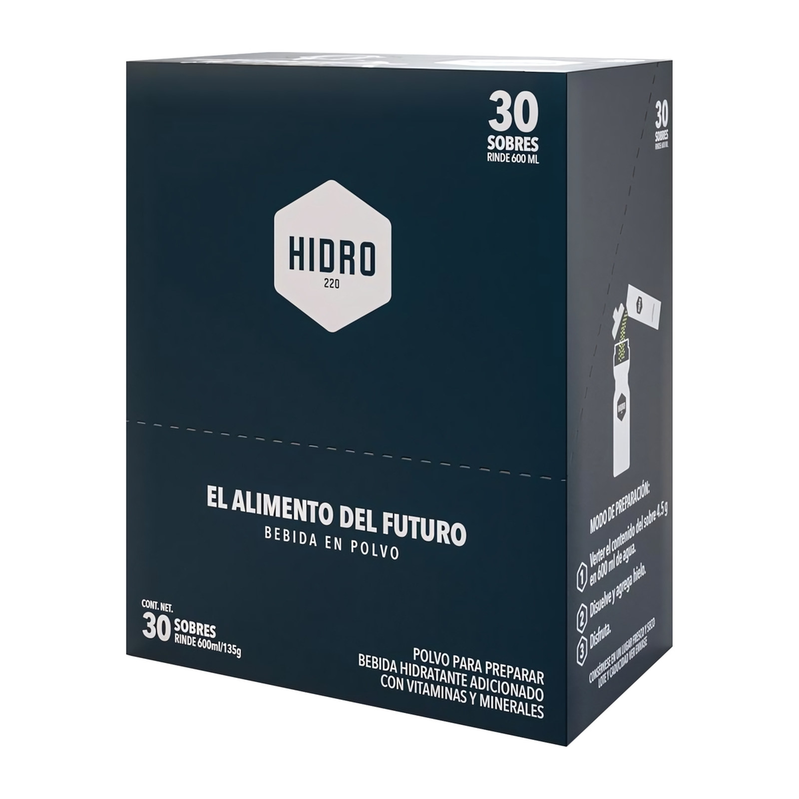 CAJA 30 SOBRES PACK 135 g (4.5g c/u) PARA 600ml MULTISABOR HIDRO220 - Imagen 2