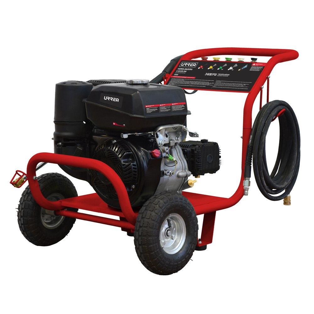 Hidrolavadora a gasolina 9.5 HP 3600 PSI, 10.3 Lt por minuto Urrea