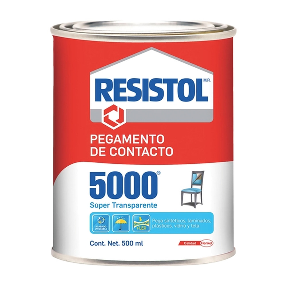 PEGAMENTO DE CONTACTO SÚPER TRANSPARENTE RESISTOL 5000 ST 500 ML