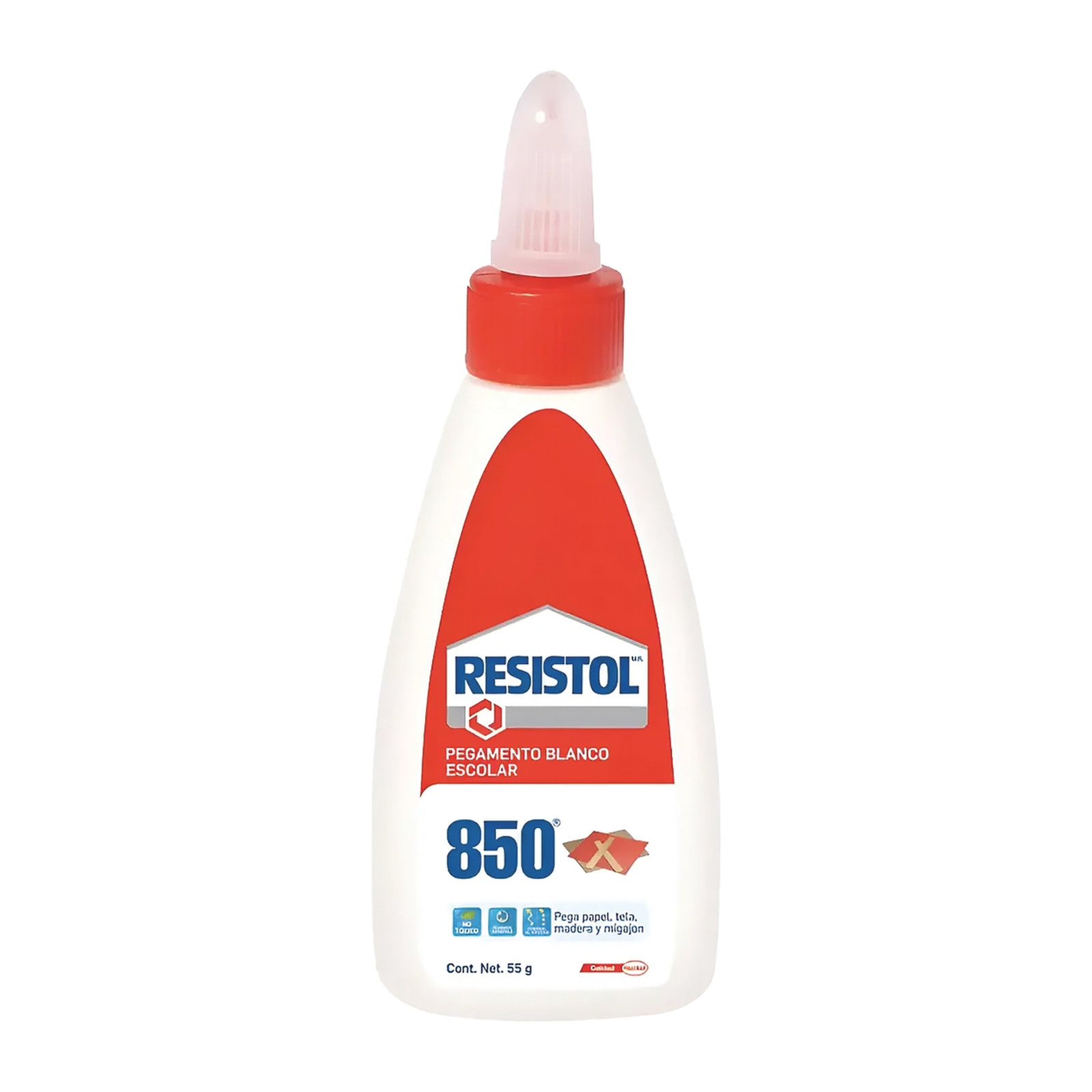 PEGAMENTO LÍQUIDO ESCOLAR RESISTOL 850 DE 55 G
