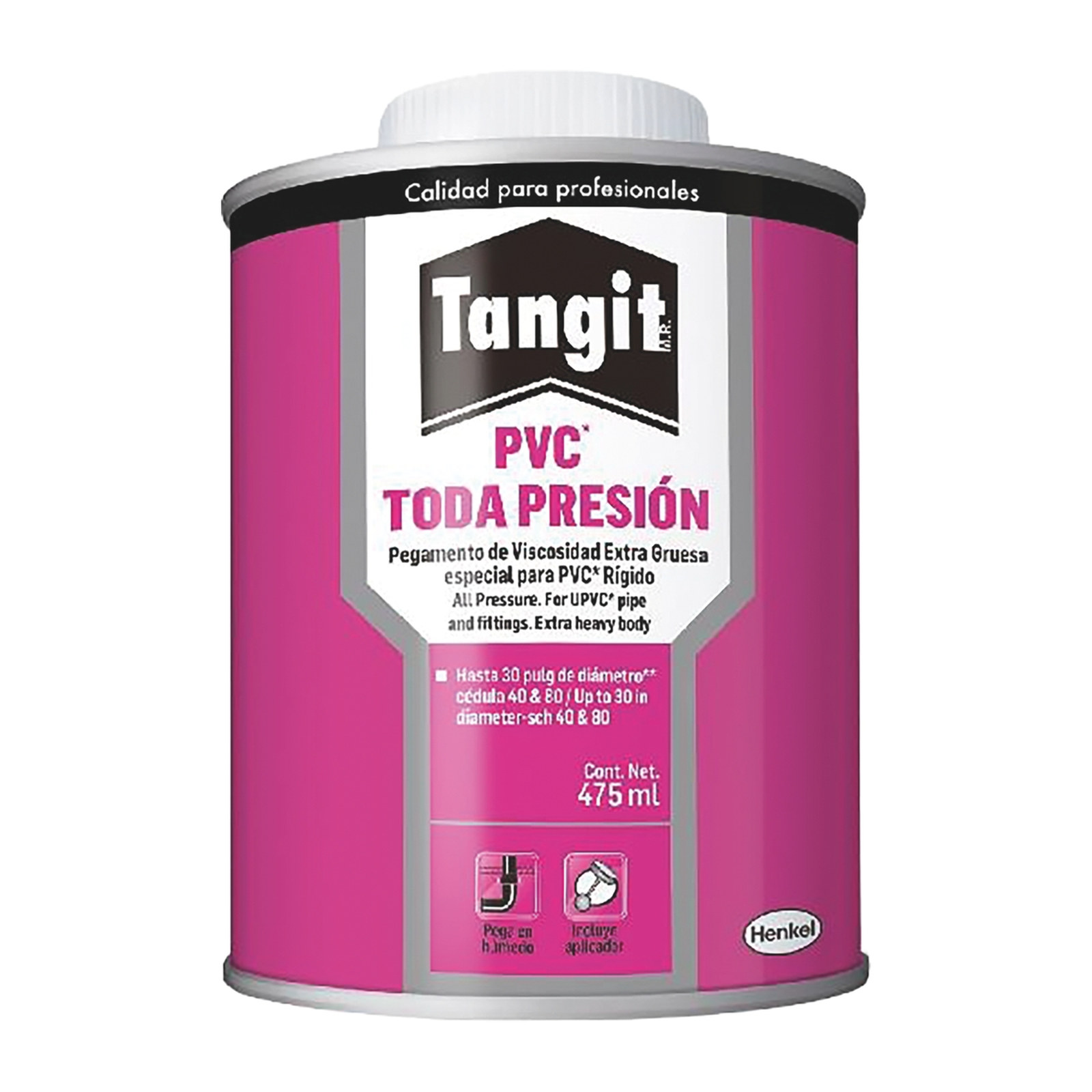 CEMENTO PARA PVC TODA PRESIÓN SECADO RÁPIDO TANGIT ST 475 ML