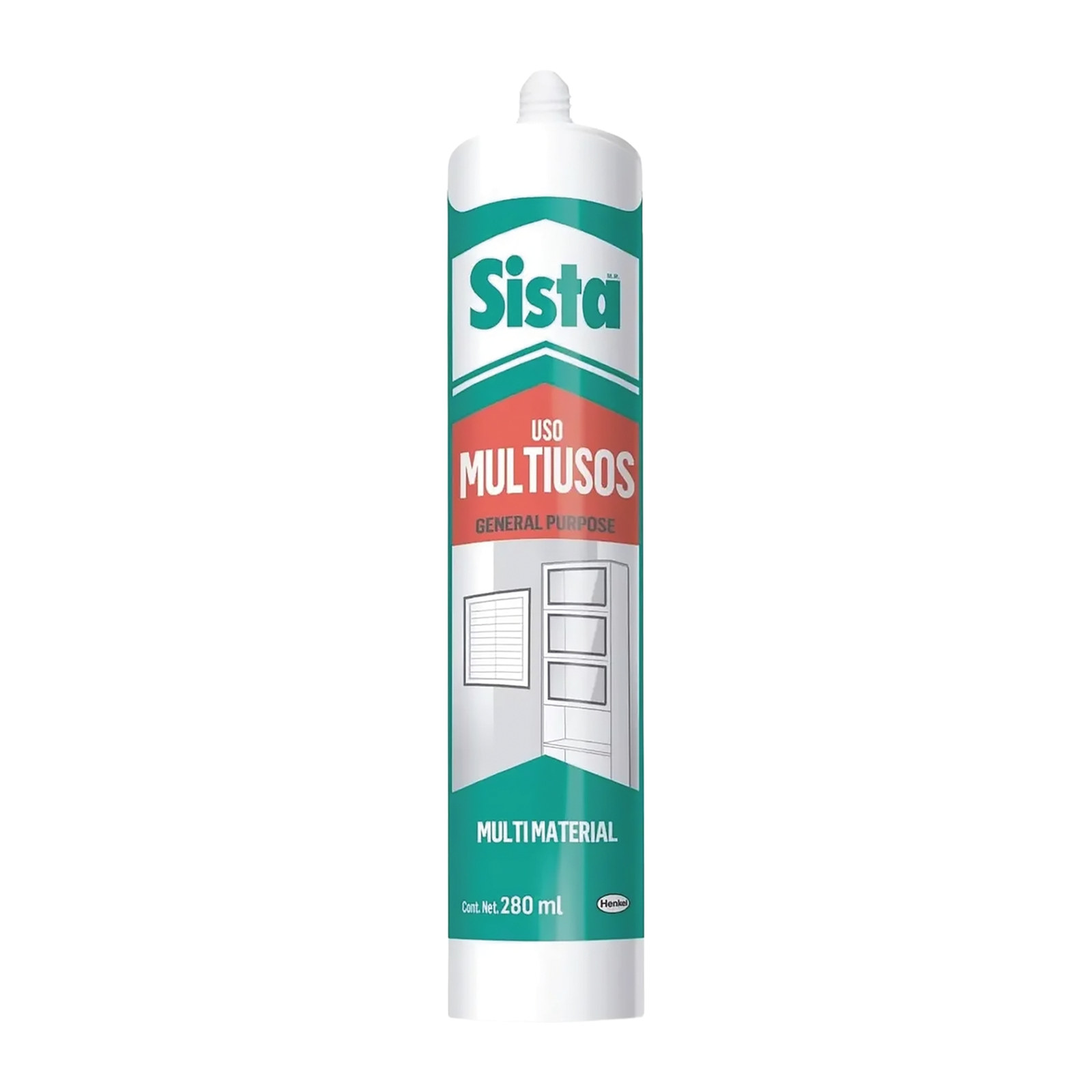 SILICÓN MULTIUSOS COLOR NEGRO SISTA DC 280 ML