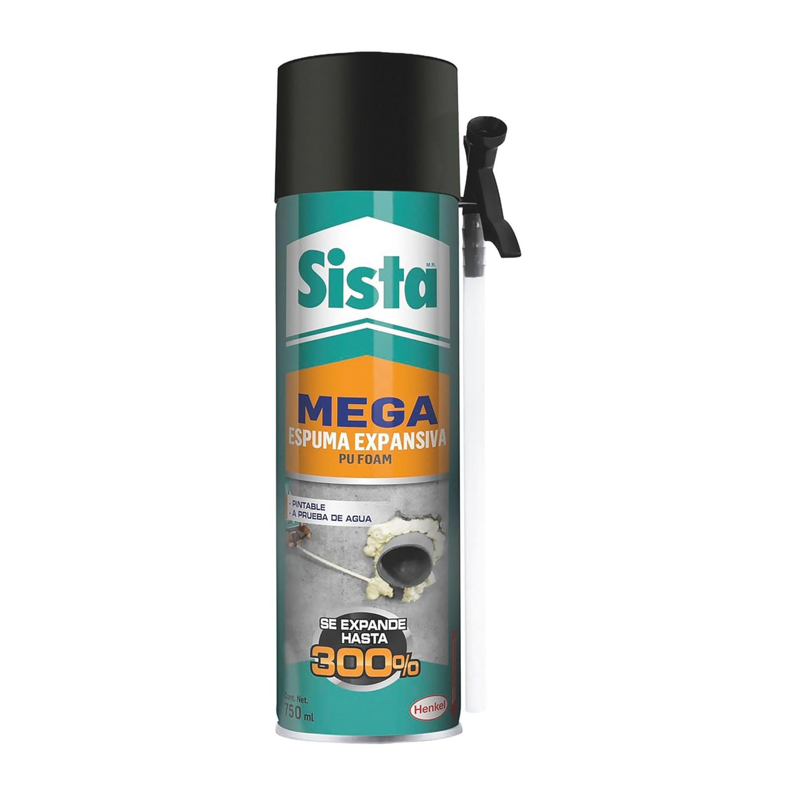 ESPUMA DE POLIURETANO ESTÁNDAR SISTA PU 500 ML