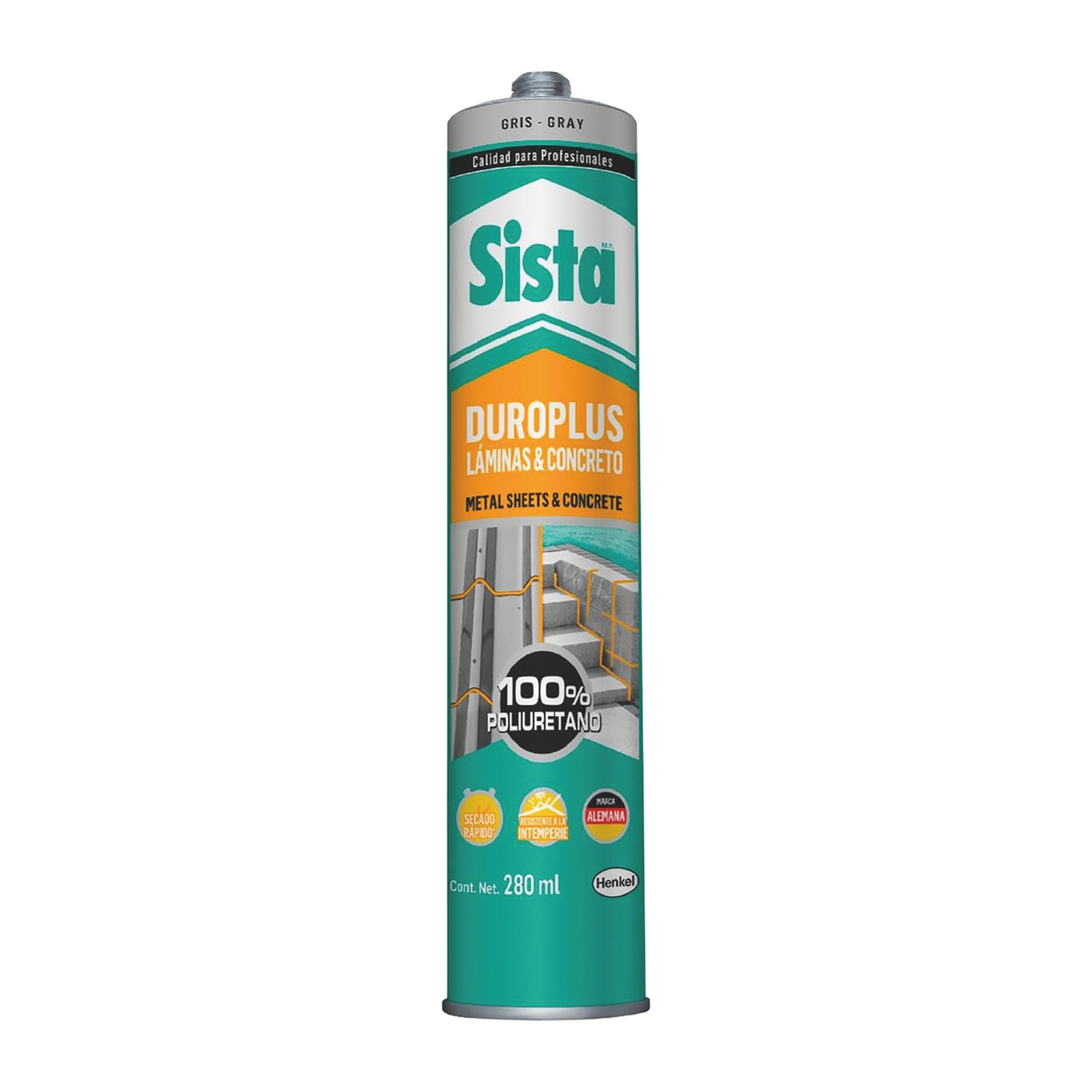 SELLADOR DE POLIURETANO COLOR BLANCO SISTA DUROPLUS 280 ML (PACK 12)
