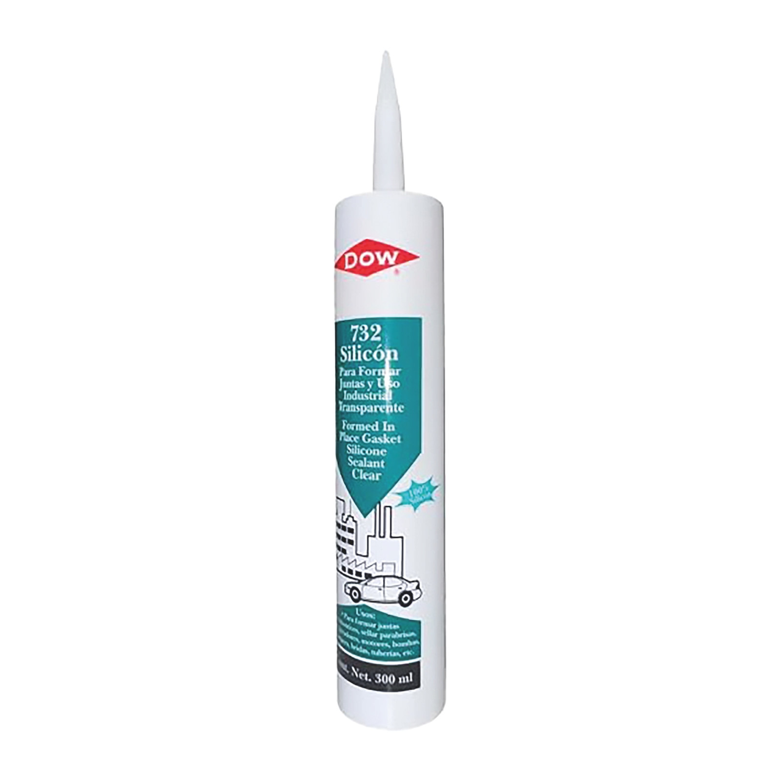 SELLADOR SILICÓN MULTIUSOS TRANSPARENTE DOWSIL 732 300 ML CARTUCHO