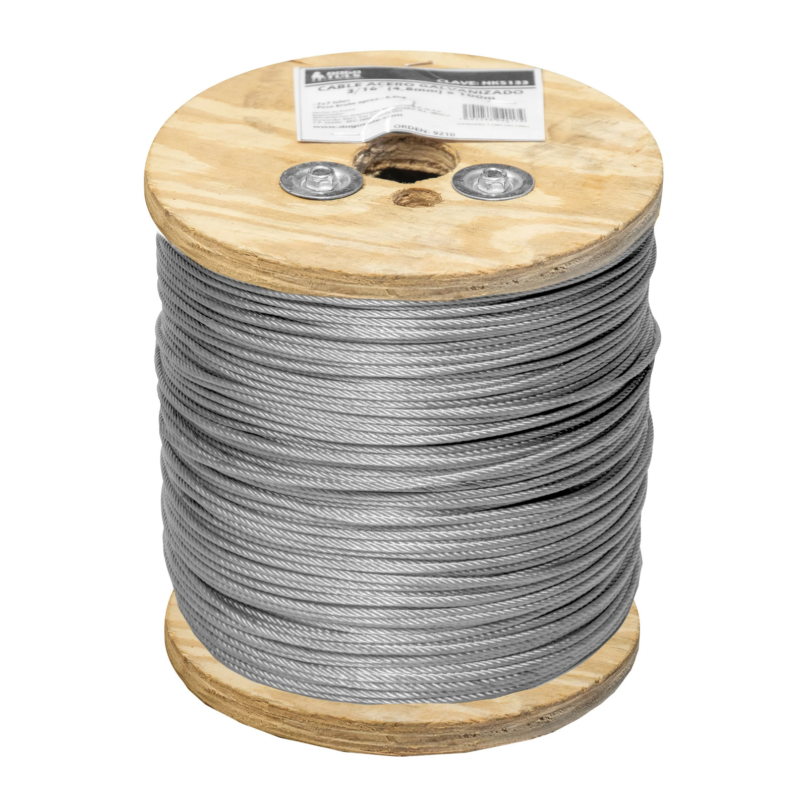 CABLE ACERO GALVANIZADO 3/32" 7X7 100mts