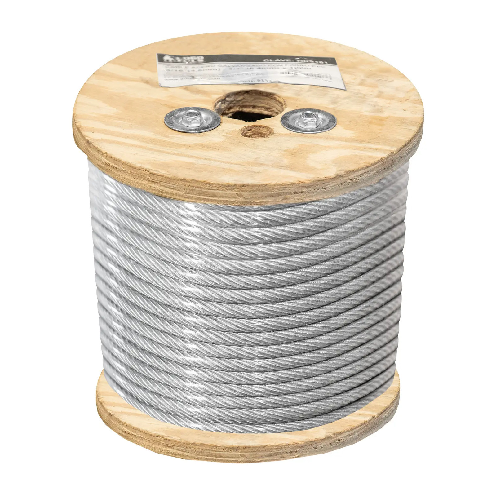 Cable de Acero Galvanizado 1/4" 7x19 100 m