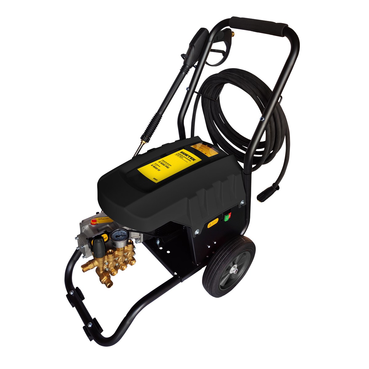Hidrolavadora eléctrica 2800 W 220 V 2500 PSI, 9 Lt por minuto Surtek