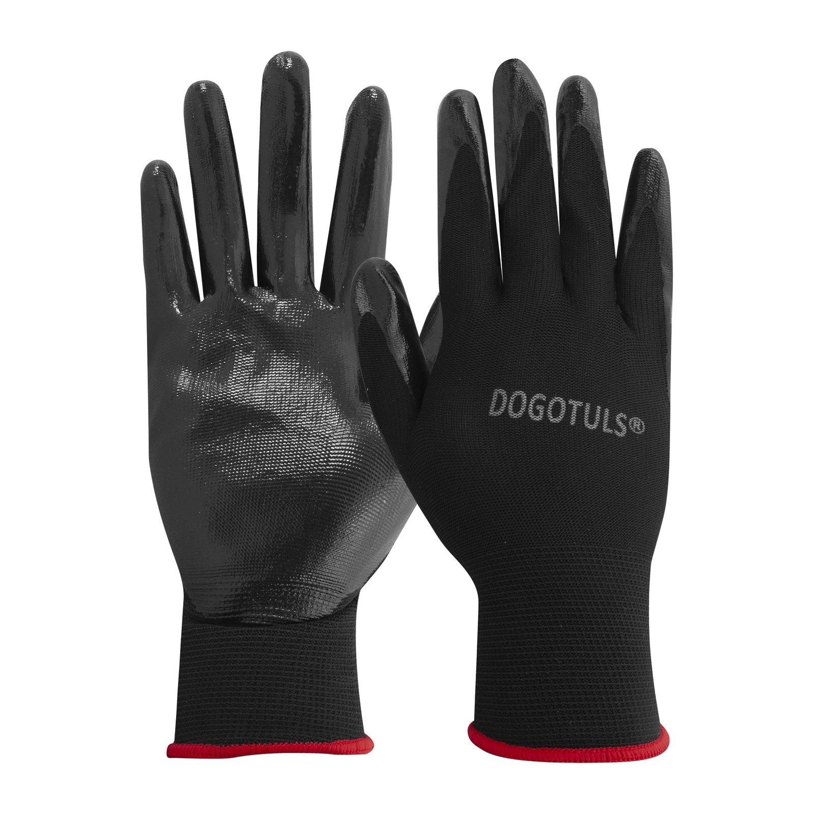GUANTE NYLON PALMA NITRILO NEGRO GDE