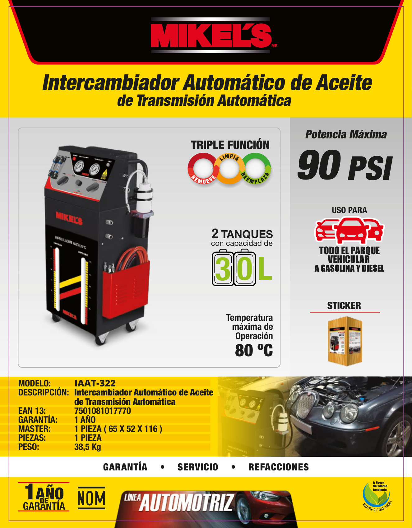 MIKELS IAAT-322 Intercambiador de aceite de transmisión automática - Imagen 4