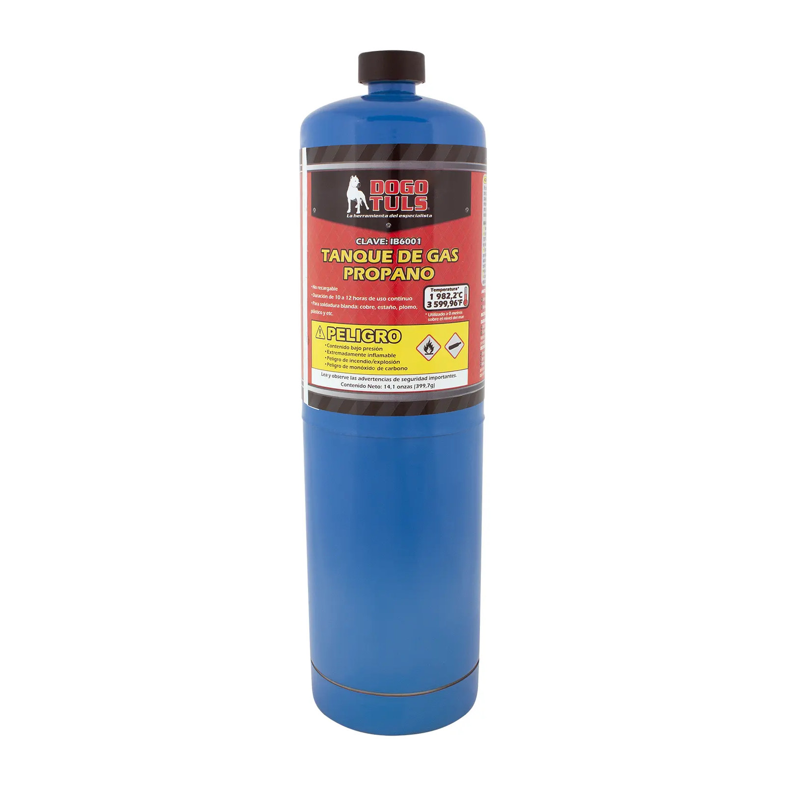 Tanque de Gas Propano Azul 14 oz Dogotuls - Paquete 6 Piezas