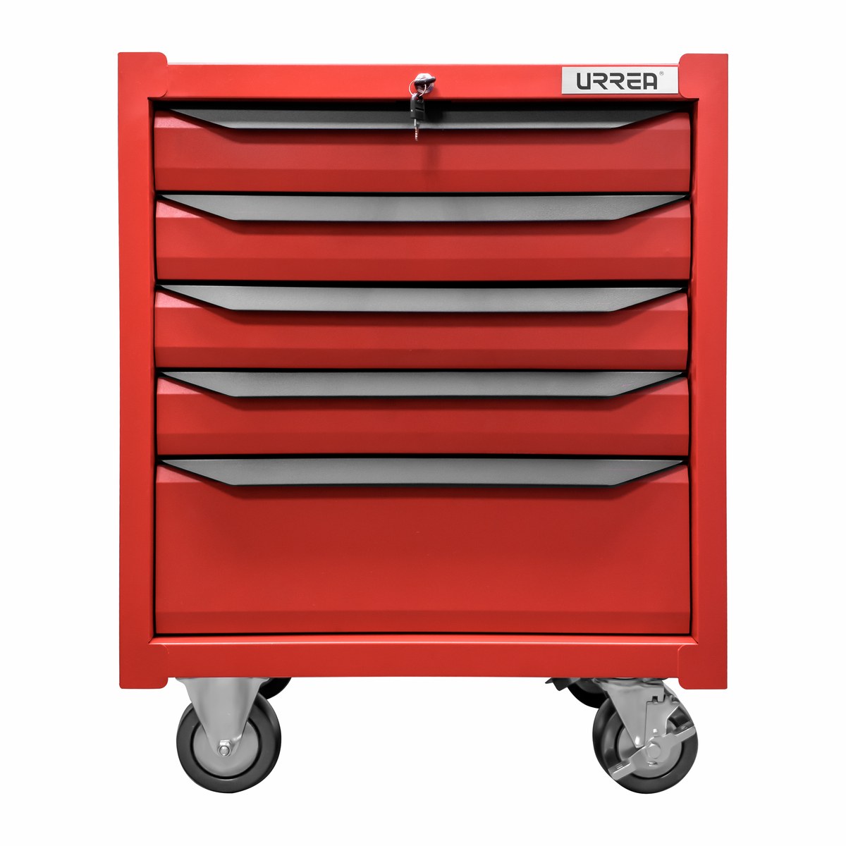 Gabinete móvil con 5 gavetas color rojo y negro 27" serie IN Urrea - Imagen 4
