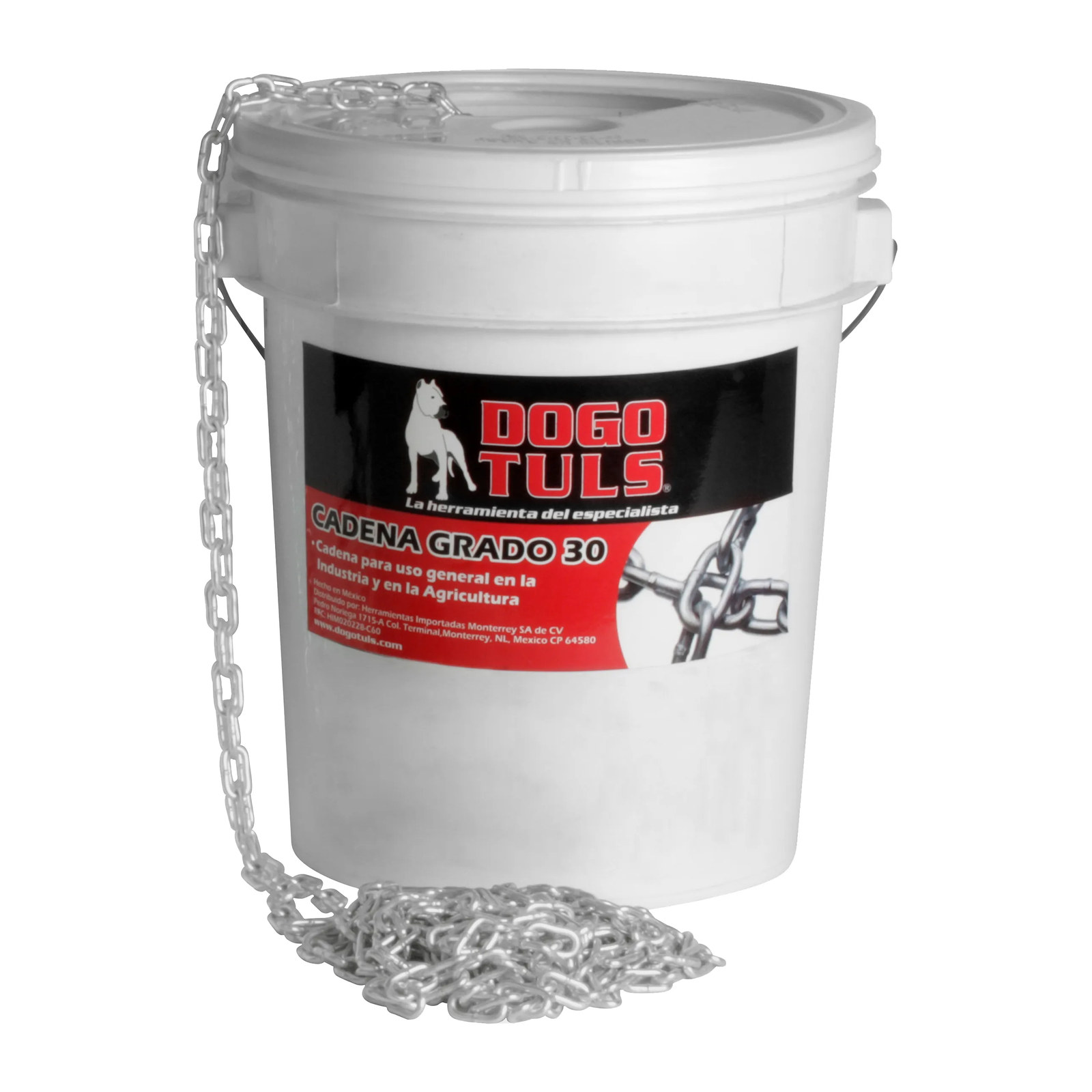 Cadena Galvanizada 1/4" G-30 Cubeta 25 kg