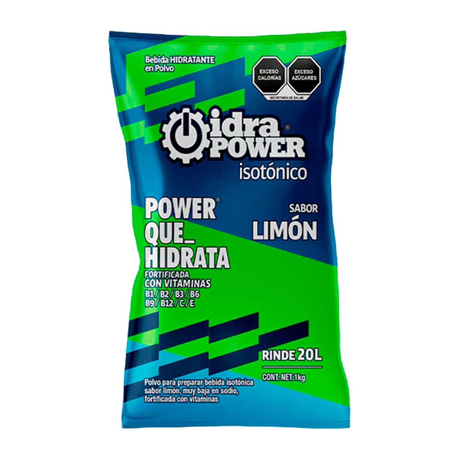 IDRAPOWER Hidratante Sabor Limón 1 kg / Rinde 20 Litros