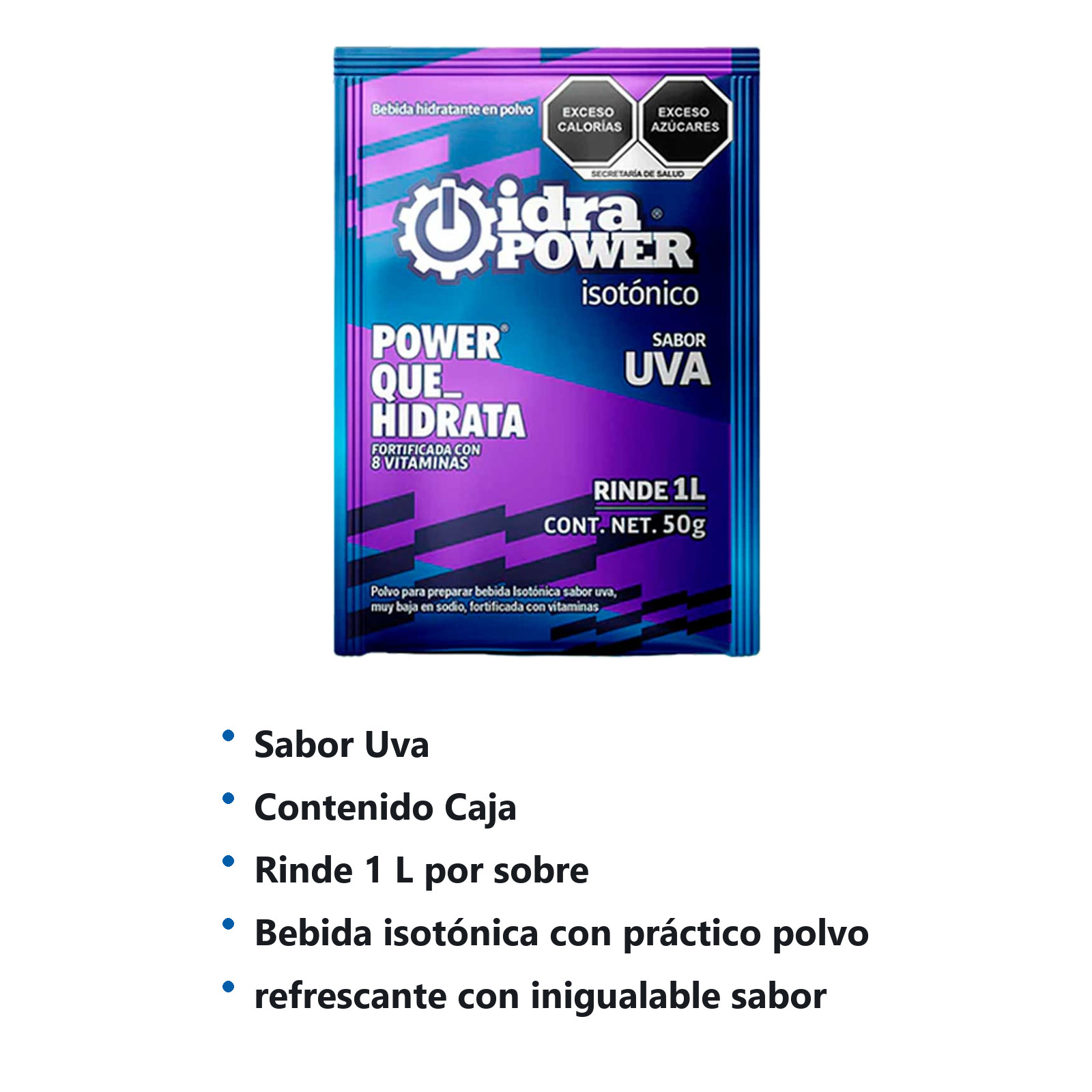 IDRAPOWER UVA 50 GR /1LT REND- Caja c/10 pzas - Imagen 2