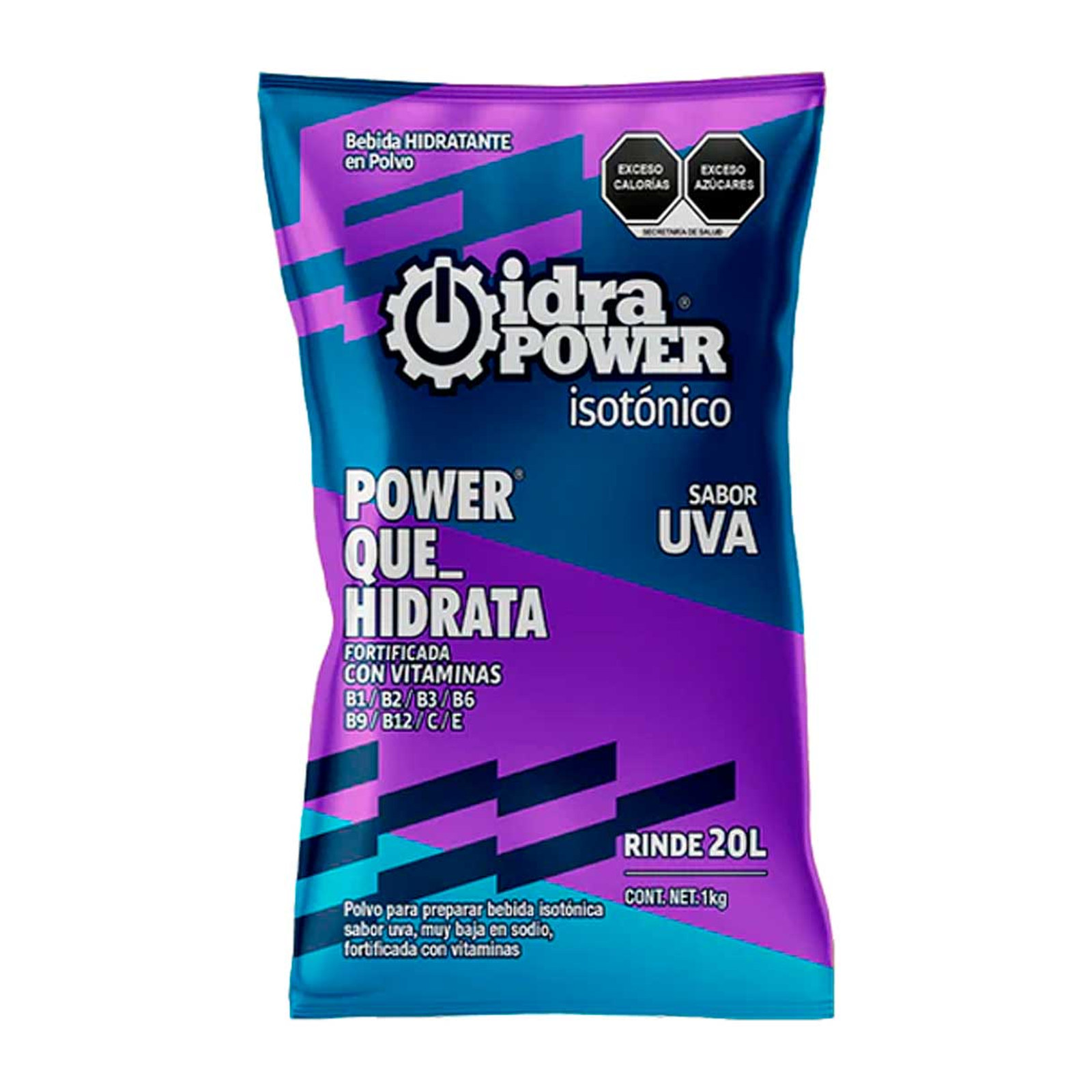 IDRAPOWER Bebida Hidratante en Polvo 1 kg / Rinde 20 Litros
