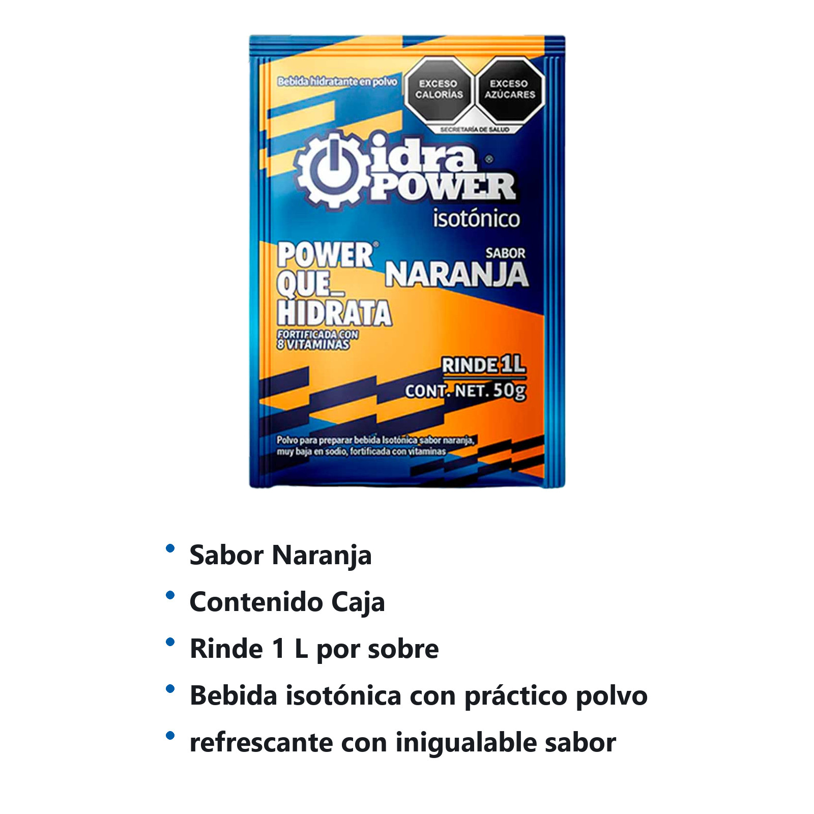 IDRAPOWER NARANJA 50 GR /1LT REND- Caja c/10 pzas - Imagen 2