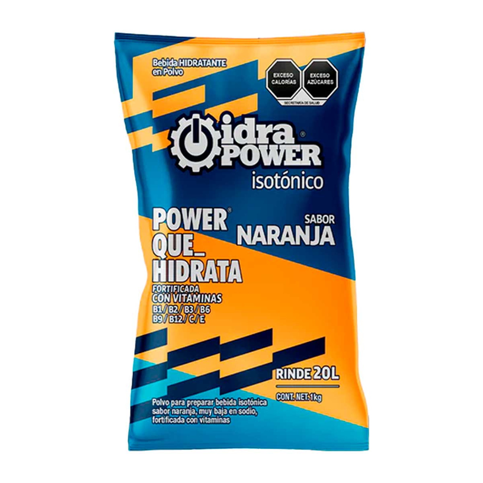 IDRAPOWER Bebida Hidratante en Polvo Naranja 1 kg / 20 L