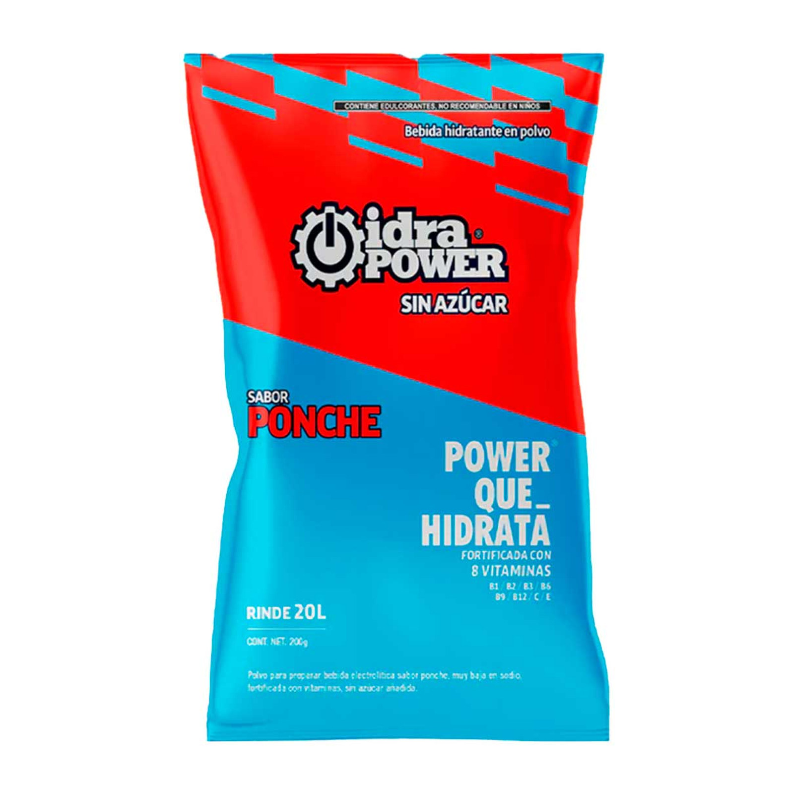 IDRAPOWER Ponche Sin Azúcar 200 g / Rinde 20 Litros