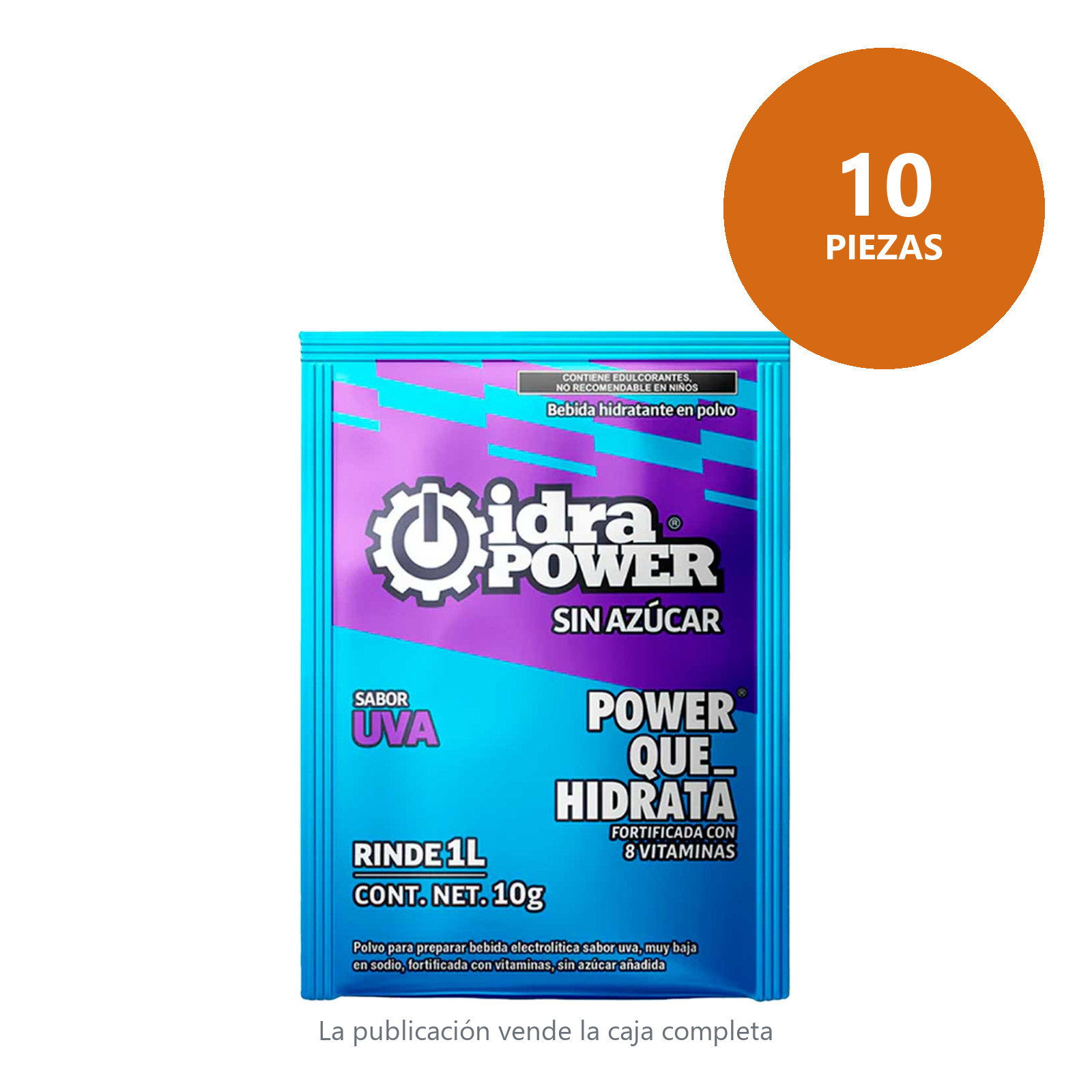 IDRAPOWER UVA SIN AZUCAR 10 GR/ 1LT REND (Bolsa c/10 piezas - Precio x Pieza) - Imagen 2