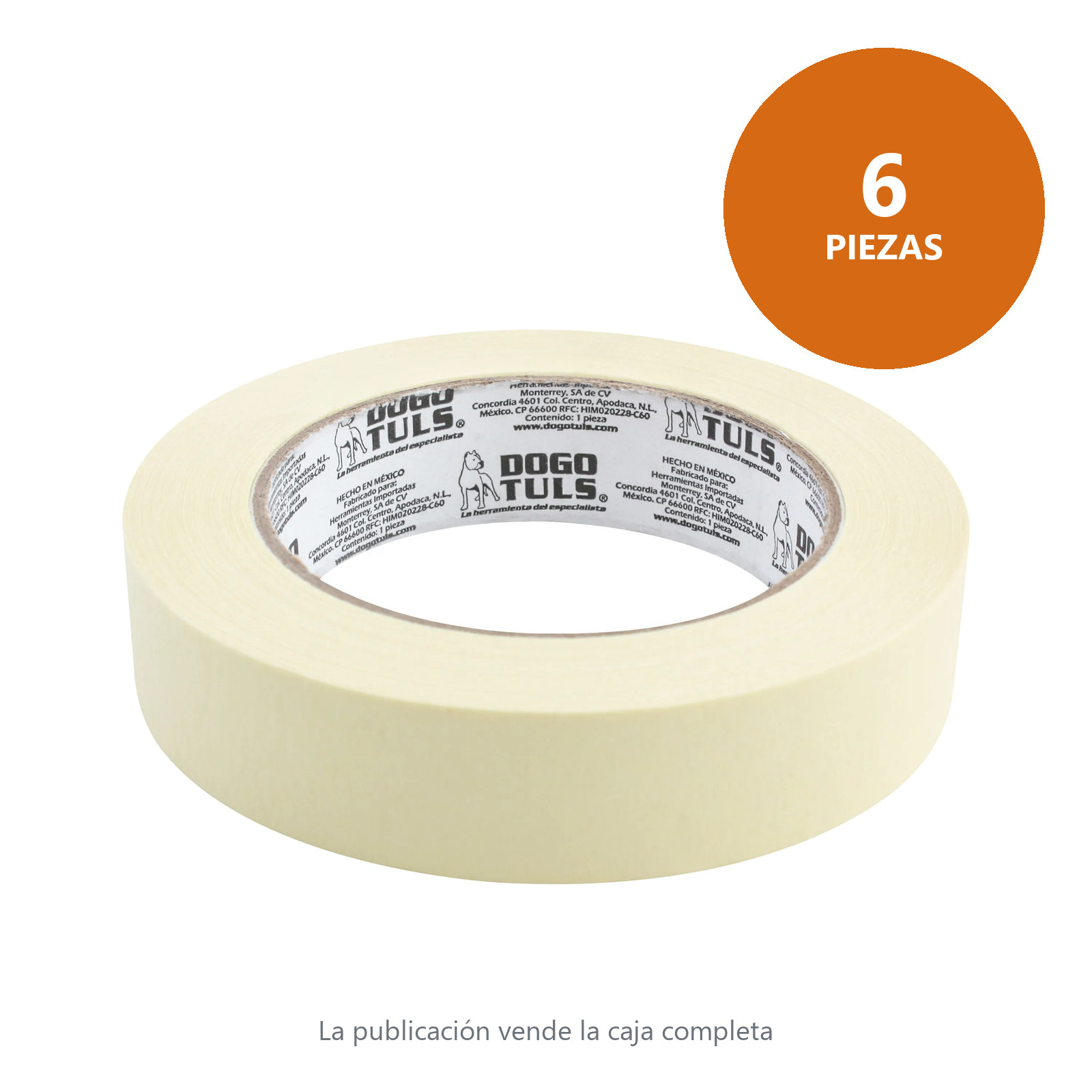 Cinta Masking Tape 3/4" 50 m Uso General - Imagen 4