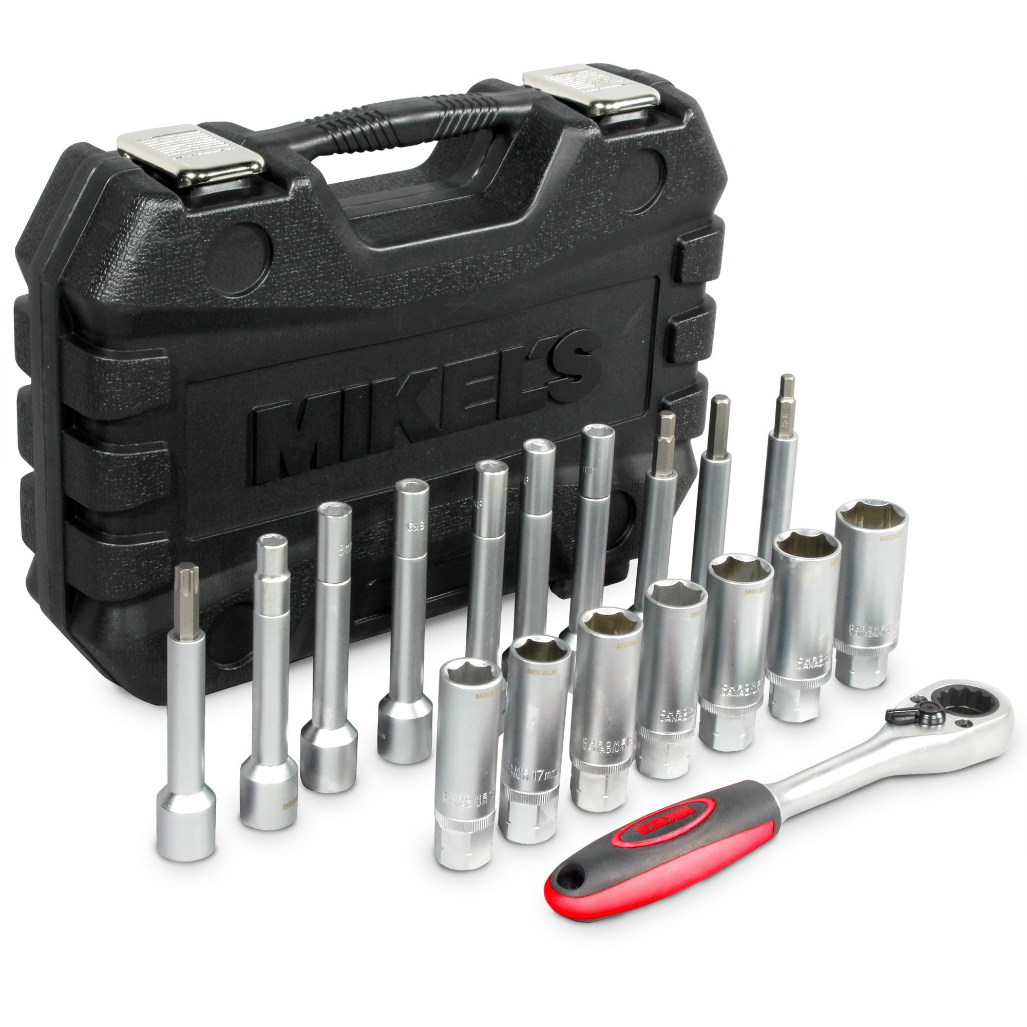MIKELS JAA-18 Kit juego automotriz para amortiguadores (18 pzas)