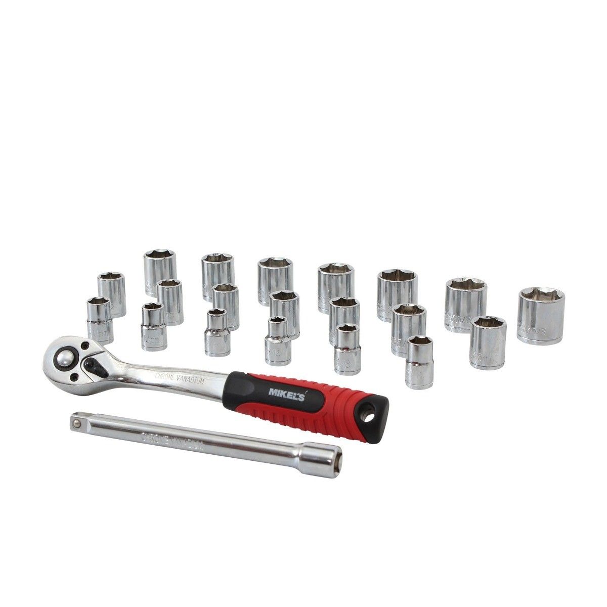 MIKELS JAC-3821 Juego de dados con matraca 3/8” (22 pzas) - Imagen 2