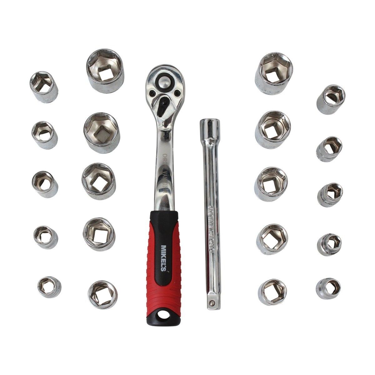 MIKELS JAC-3821 Juego de dados con matraca 3/8” (22 pzas) - Imagen 3