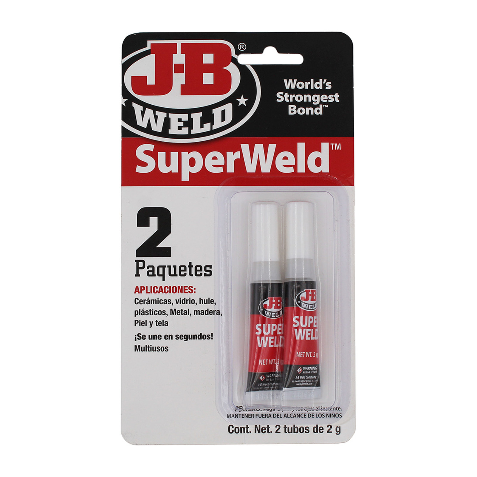 SUPER PEGAMENTO 2 GR 2 TUBOS JB WELD