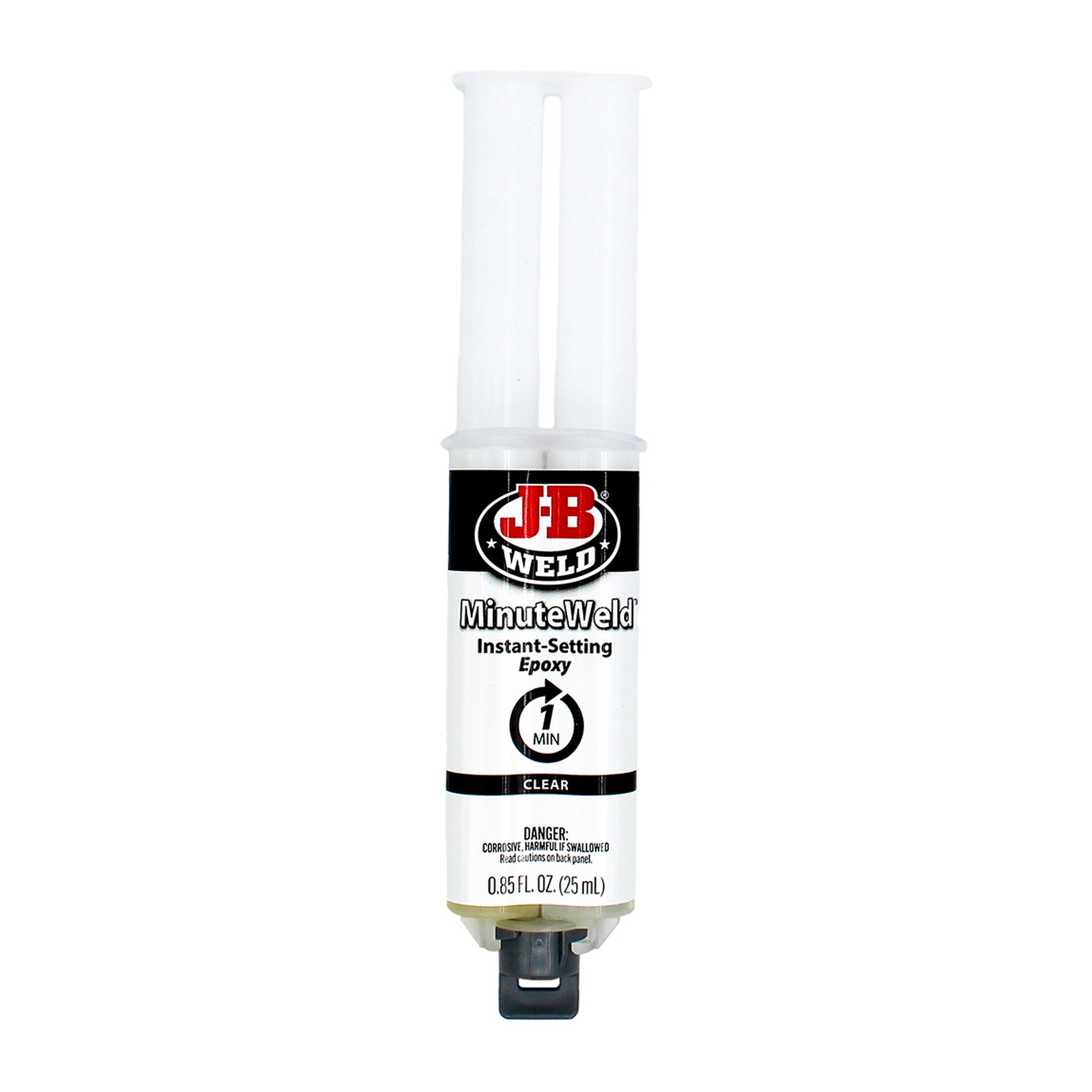 ADHESIVO EPÓXICO 25 ML JERINGA TRANSPARENTE INSTANTÁNEO JB WELD