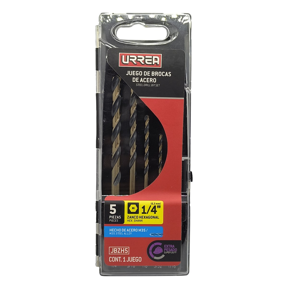 Juego de brocas premium de acero de alta velocidad zanco hexagonal, 13 piezas Urrea - Imagen 2