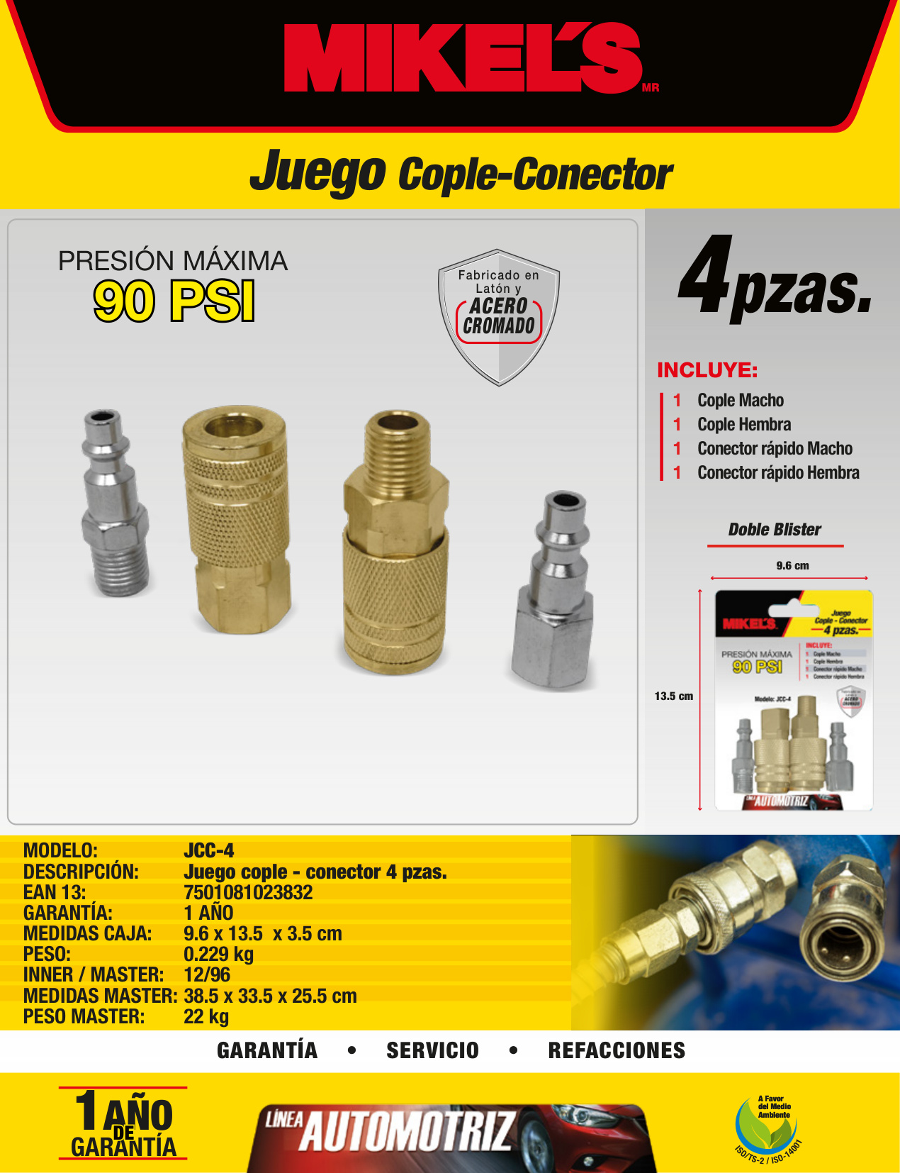 MIKELS JCC-4 Cople conector (4 pzas) - Imagen 4