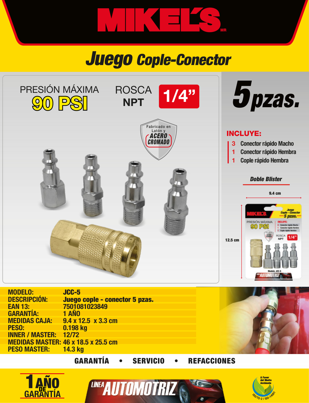 MIKELS JCC-5 Cople conector (5 pzas) - Imagen 4