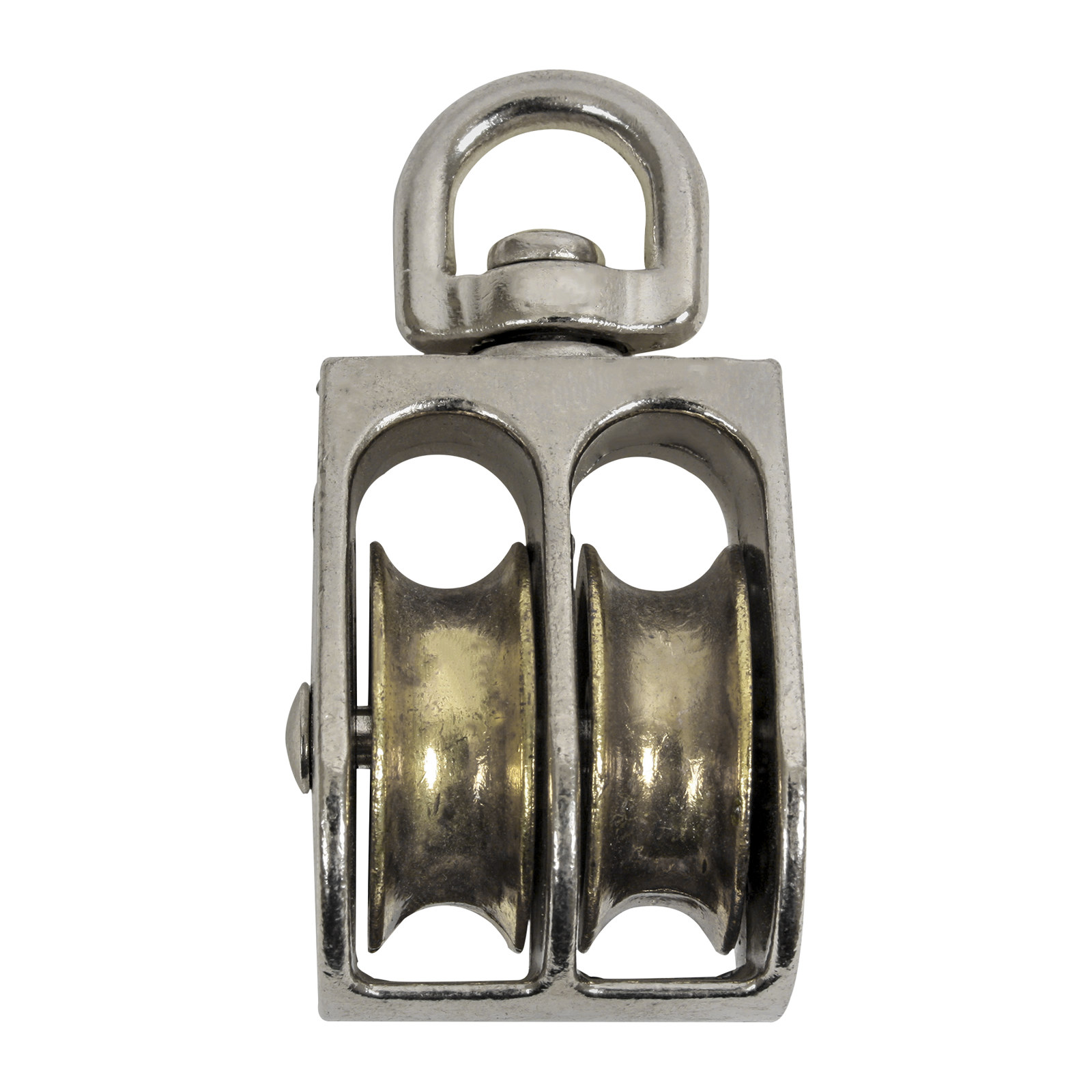 Garrucha Giratoria Doble 1.5" (38 mm) Zinc - Imagen 2