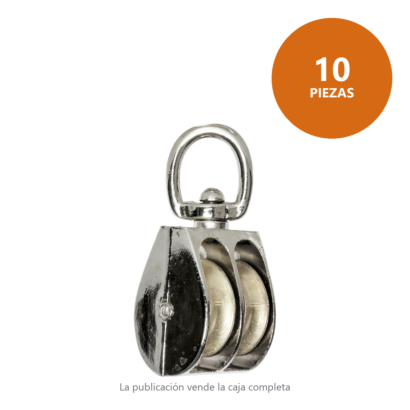 Garrucha Giratoria Doble 2" (50 mm) Zinc - Imagen 4