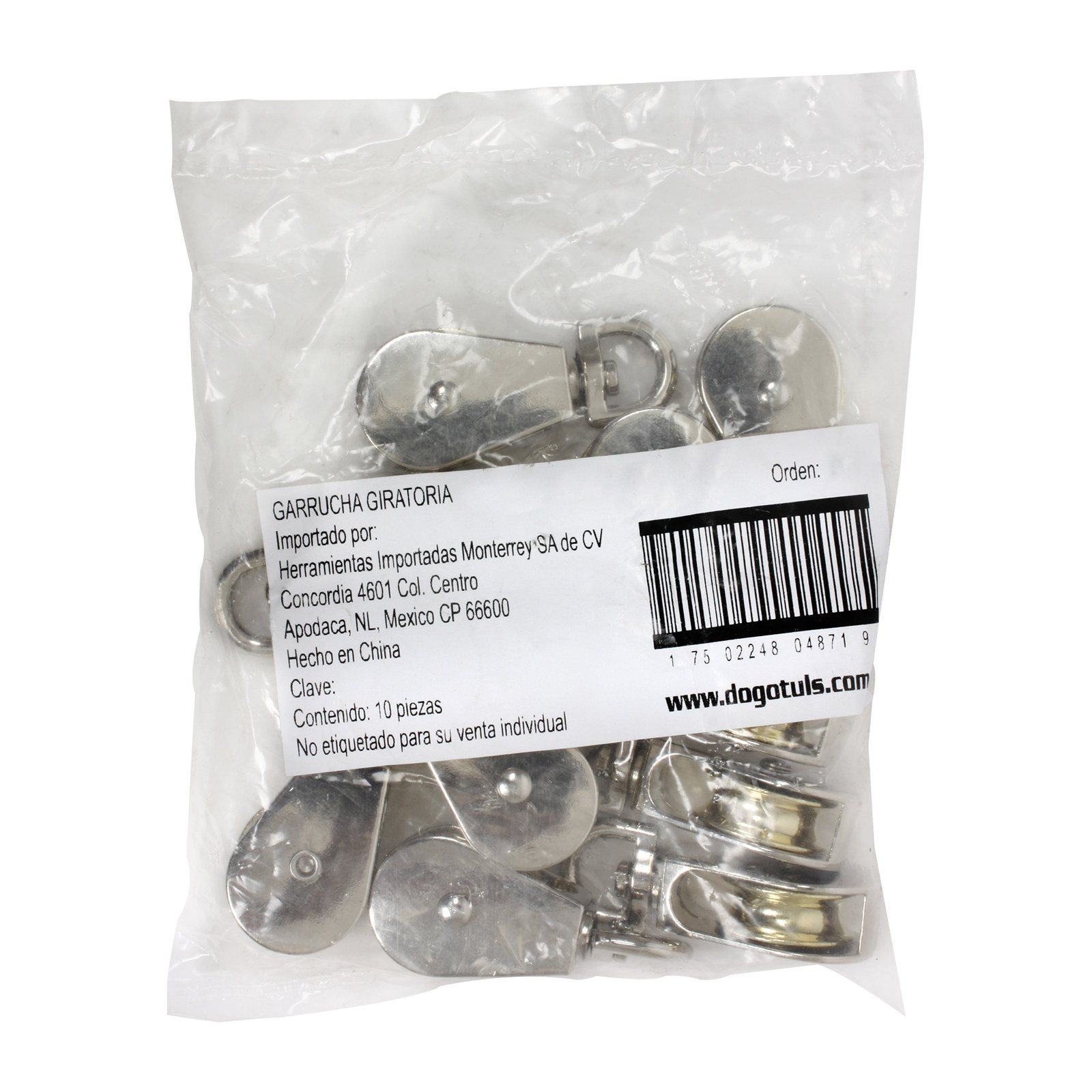 Garrucha Giratoria Sencilla Zinc 2" (50 mm) - Imagen 3