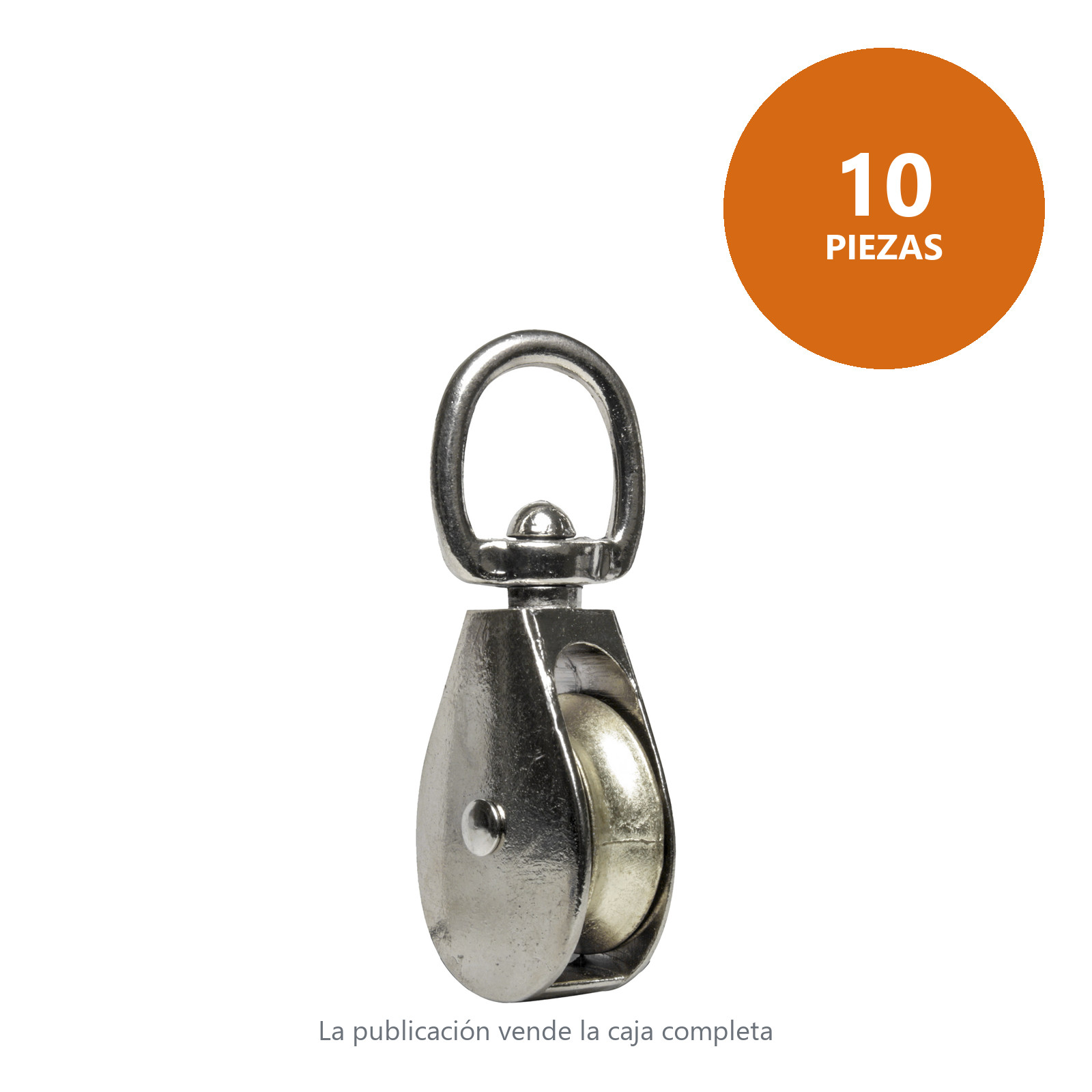 Garrucha Giratoria Sencilla Zinc 2" (50 mm) - Imagen 4