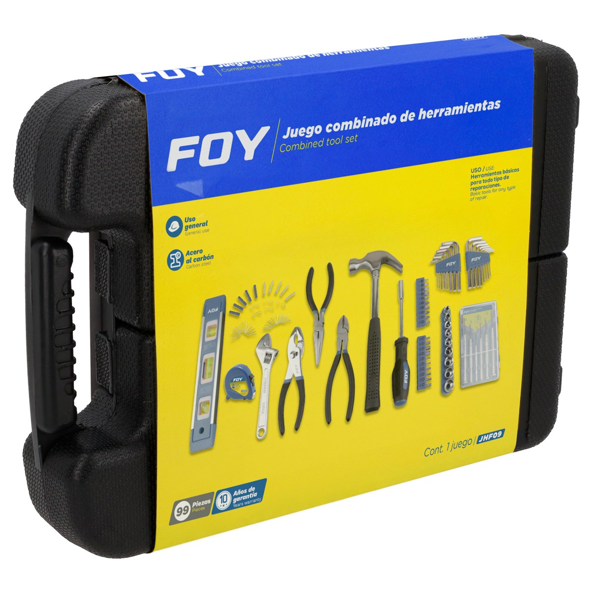Juego combinado de herramienta 99 piezas, con estuche plástico Foy - Imagen 2
