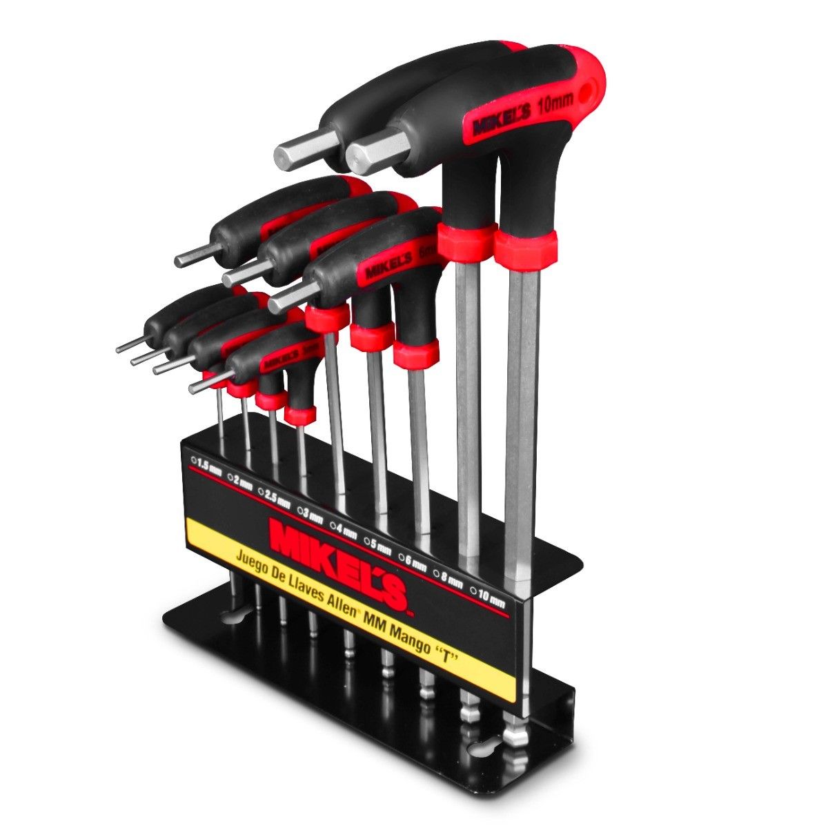 MIKELS JLLM-9 Juego de llaves allen® milimétricas, mango "T"