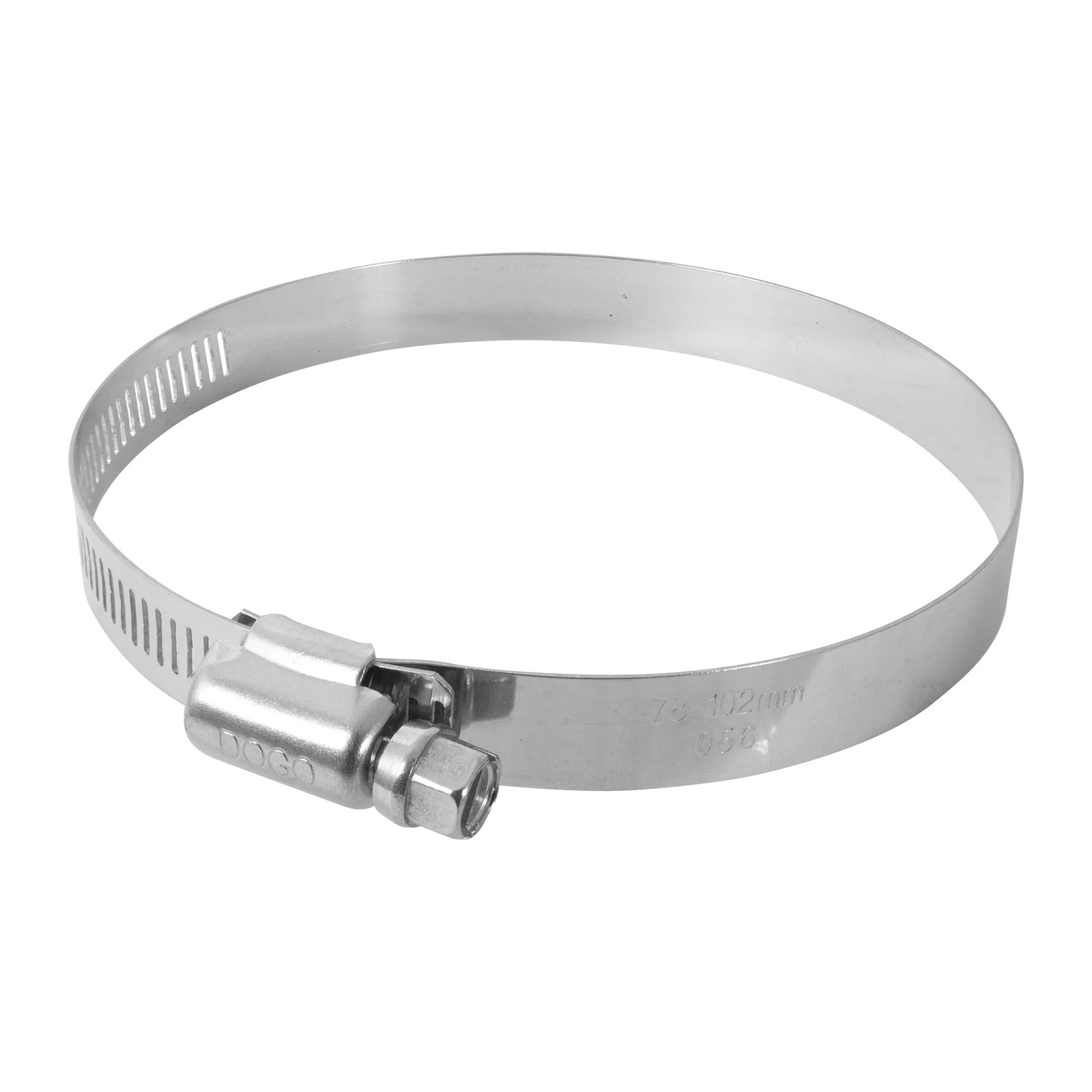 ABRAZADERA SINFIN DE ACERO INOXIDABLE #56 3-1/16" A 4"