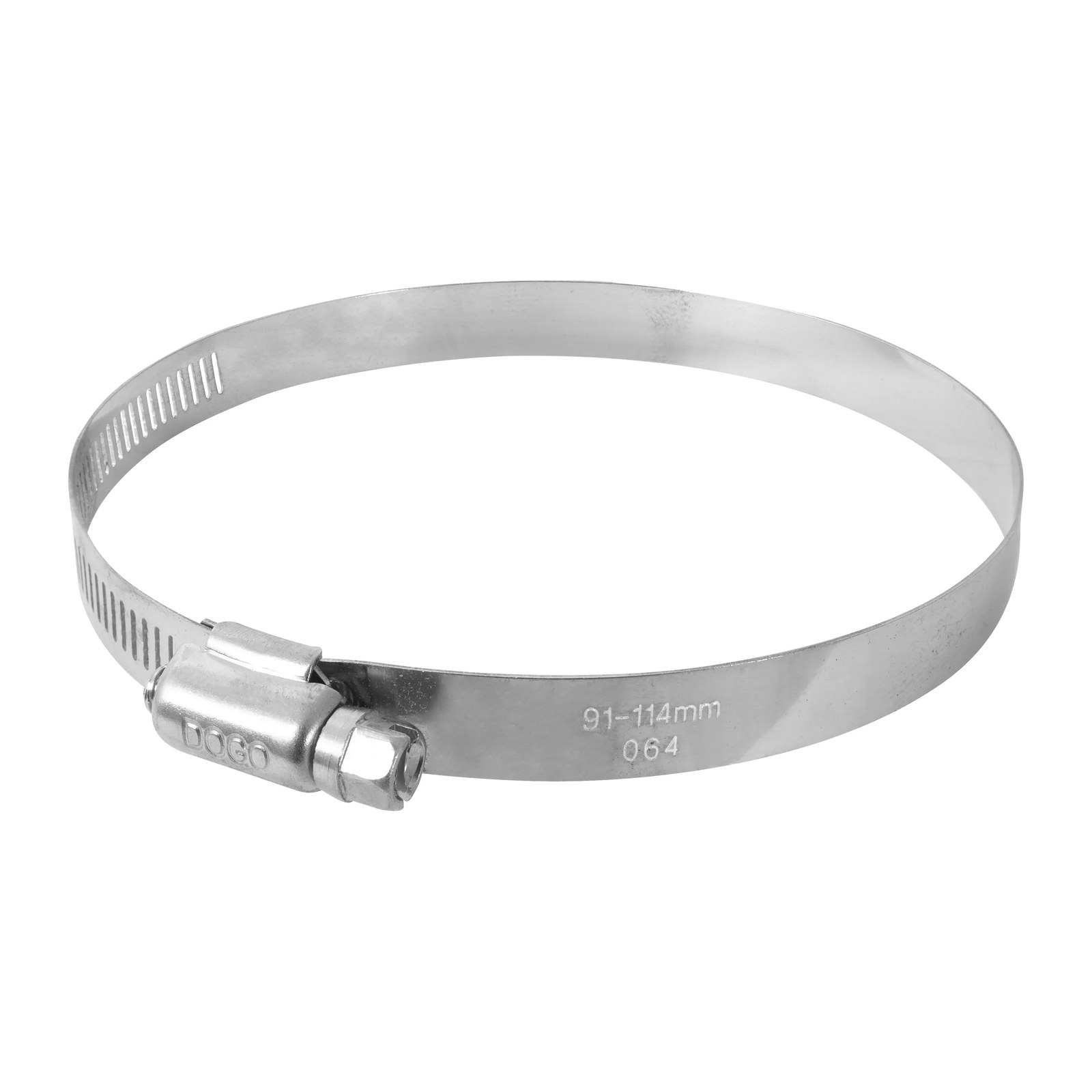 ABRAZADERA SINFIN DE ACERO INOXIDABLE #64 3-9/16" A 4-1/2"