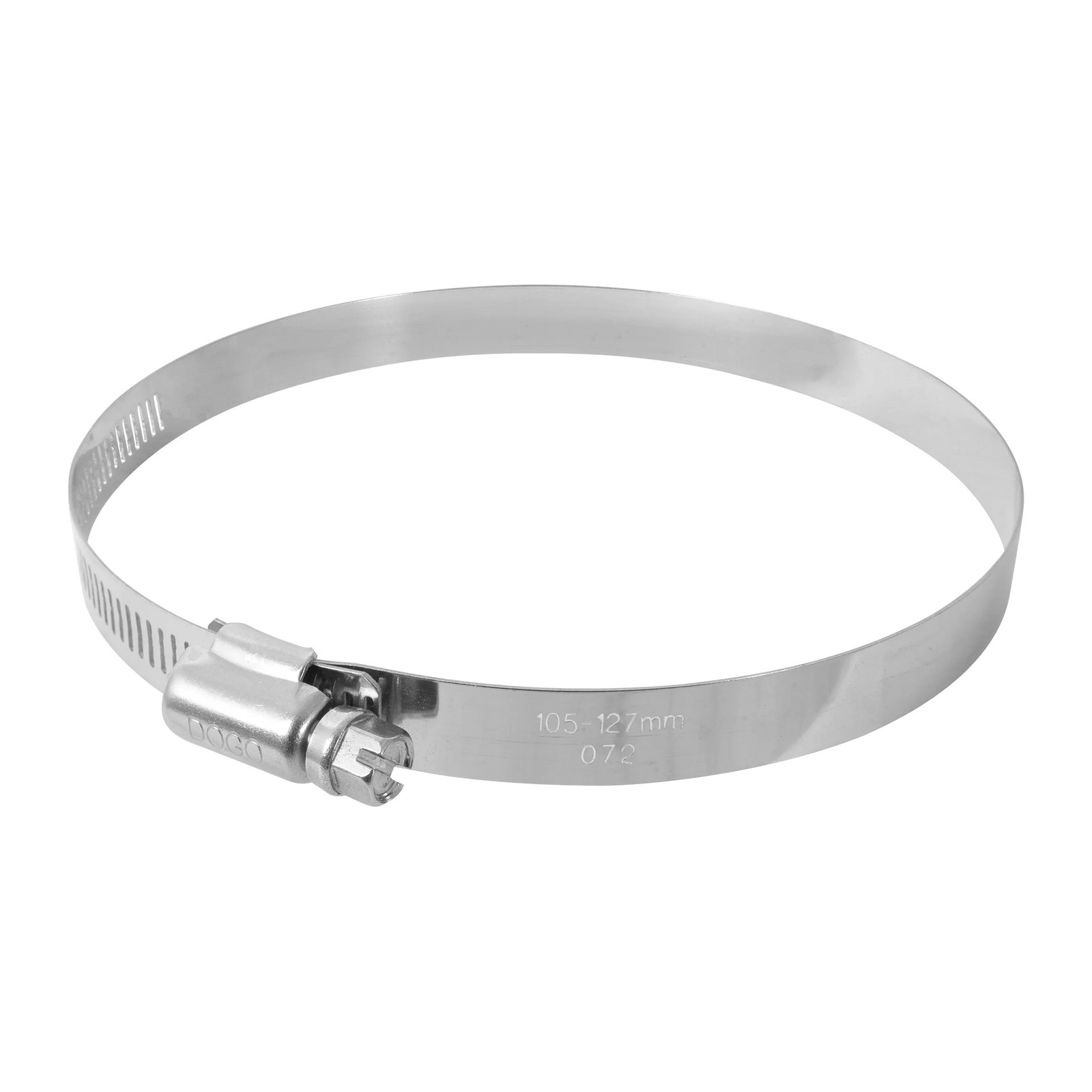 ABRAZADERA SINFIN DE ACERO INOXIDABLE #72 4-1/8" A 5"