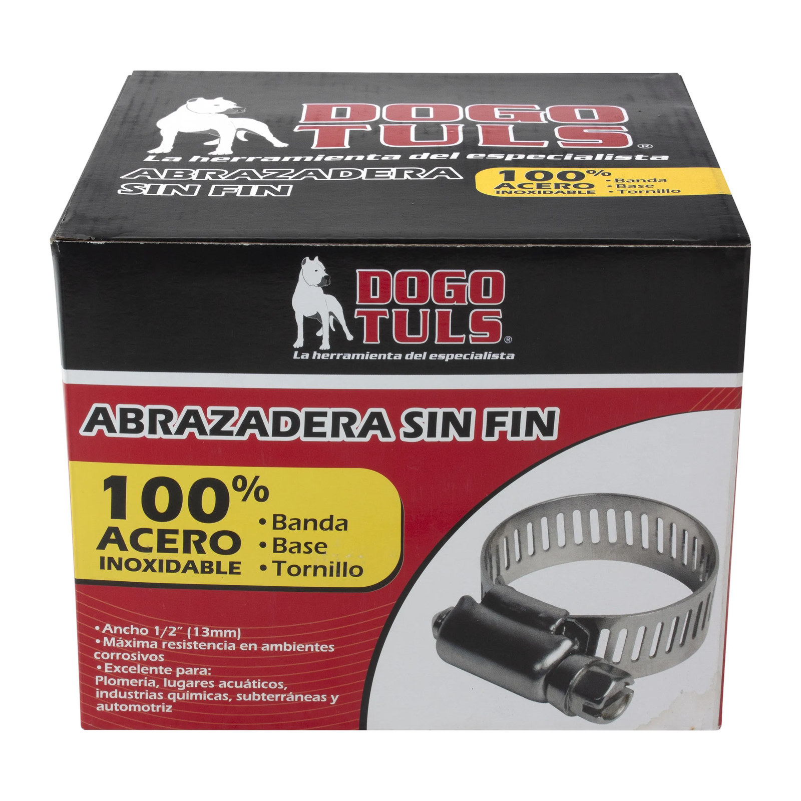 ABRAZADERA SINFIN DE ACERO INOXIDABLE MINI #80 4-5/8" A 5-1/2" - Imagen 4