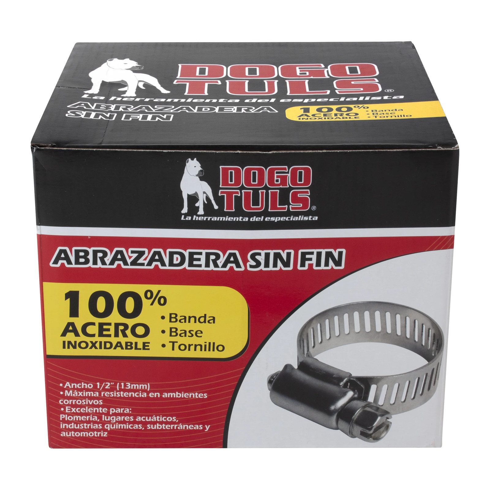 ABRAZADERA SINFIN DE ACERO INOXIDABLE #96 5-9/16" A 6 1/2" - Imagen 4