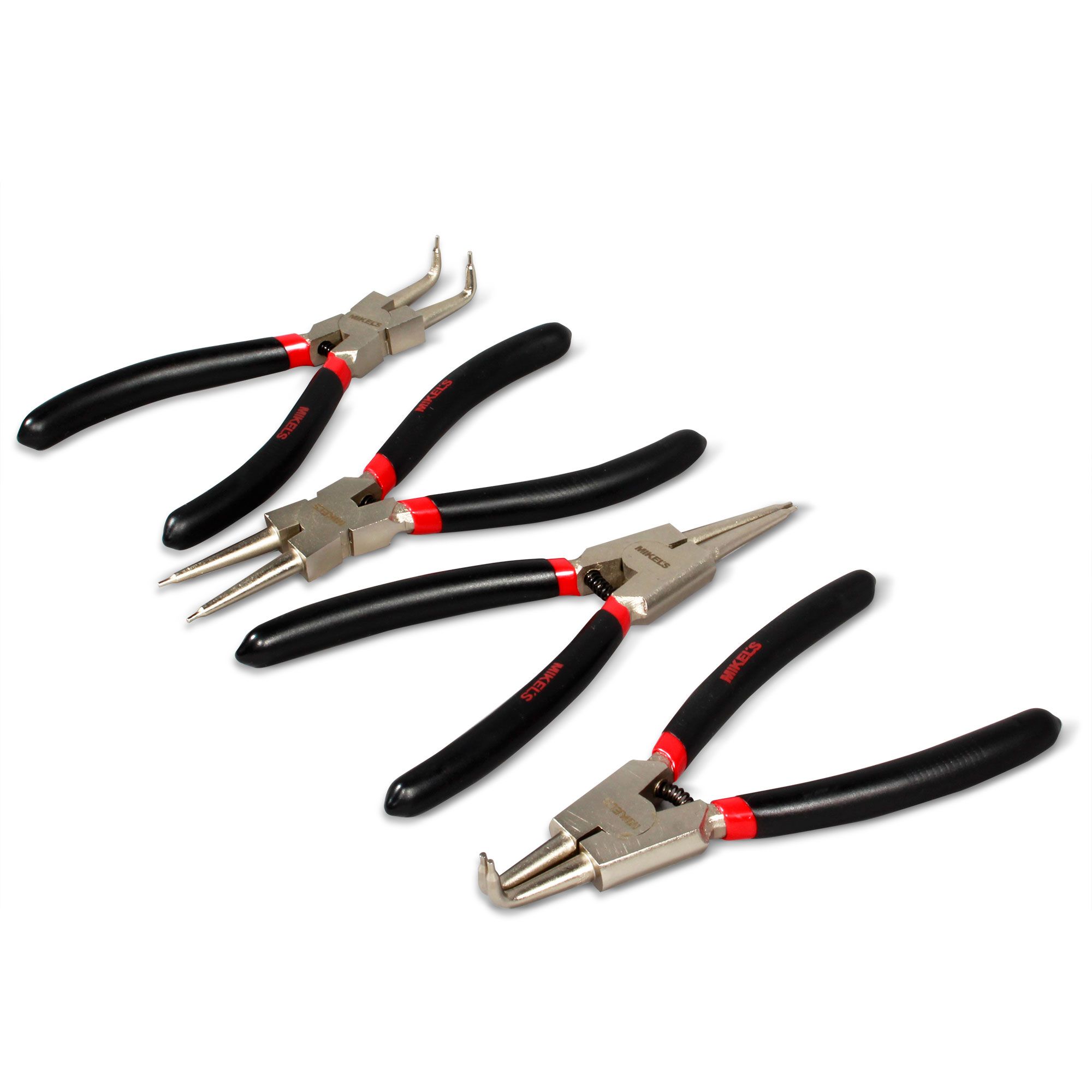 MIKELS JPAR-4 Juego de pinzas para anillos de retención 150 Mm (4 pzas)