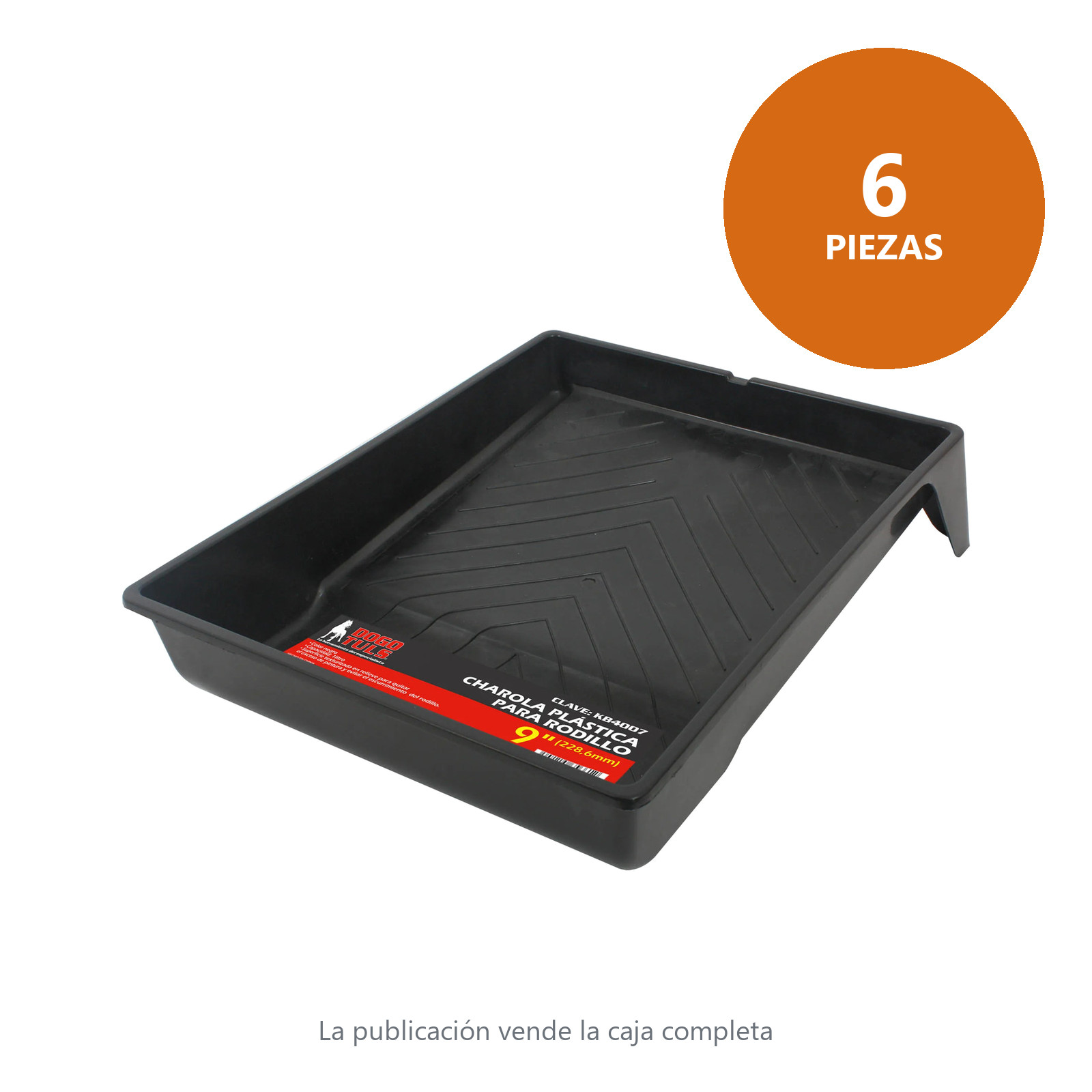 Charola Plástica Negra 1 lt para Pintura - Imagen 4