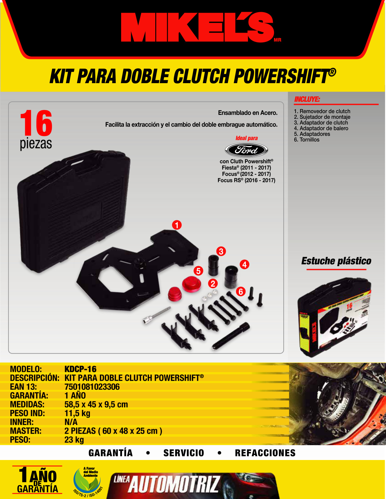 MIKELS KDCP-16 Kit juego para doble clutch powershift - Imagen 4