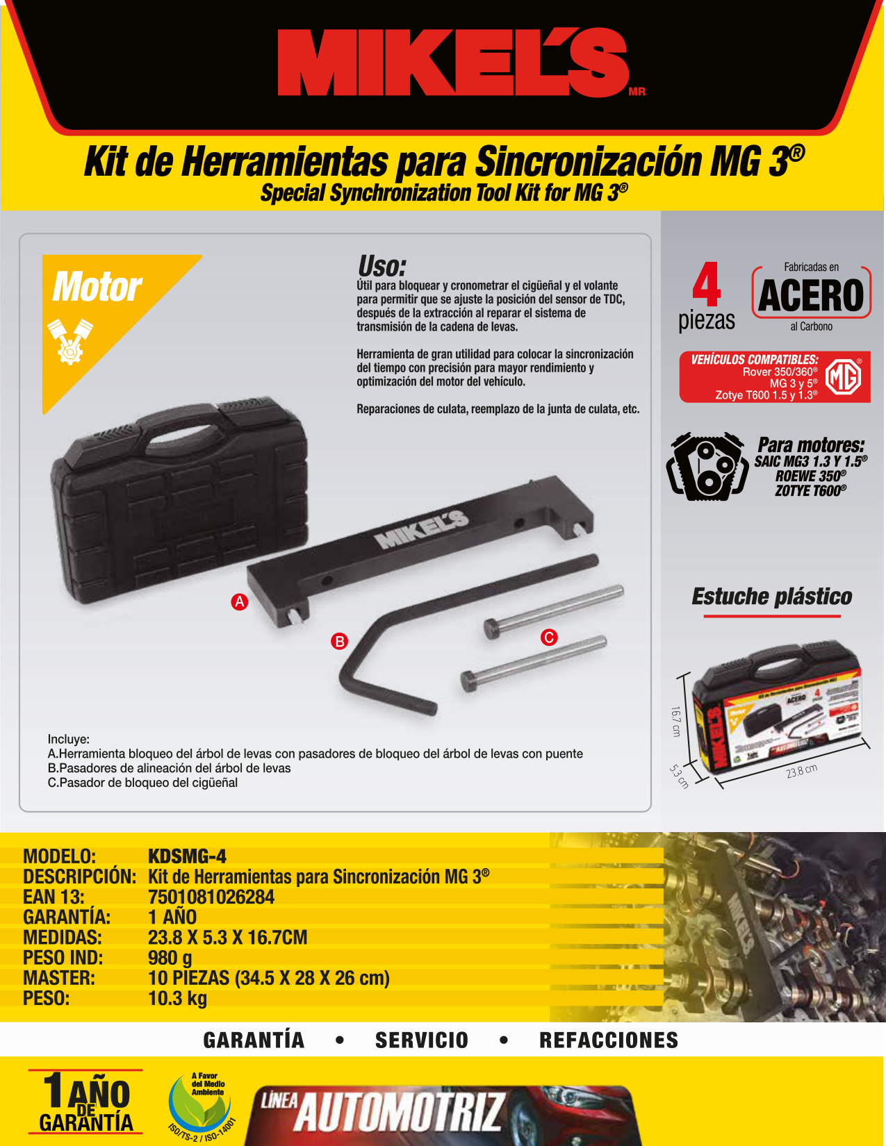 MIKELS KDSMG-4 Kit de sincronización para MG3® (4 pzas) - Imagen 4